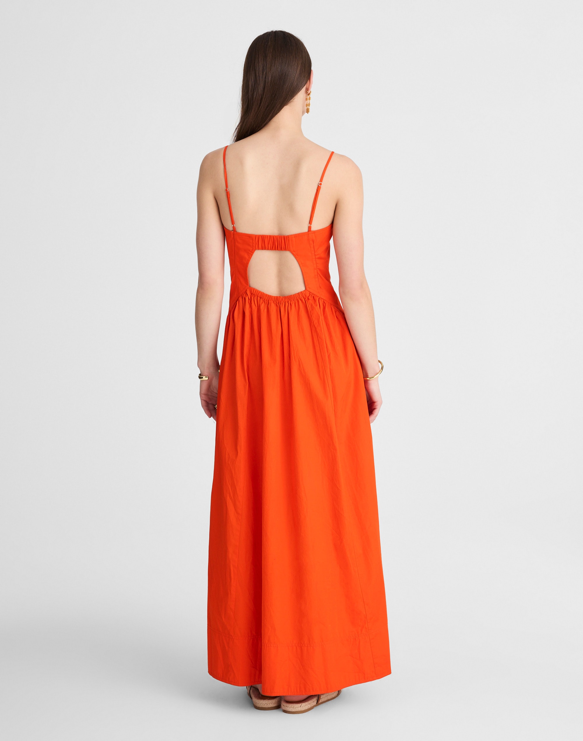 Poplin Seamed Maxi Dress