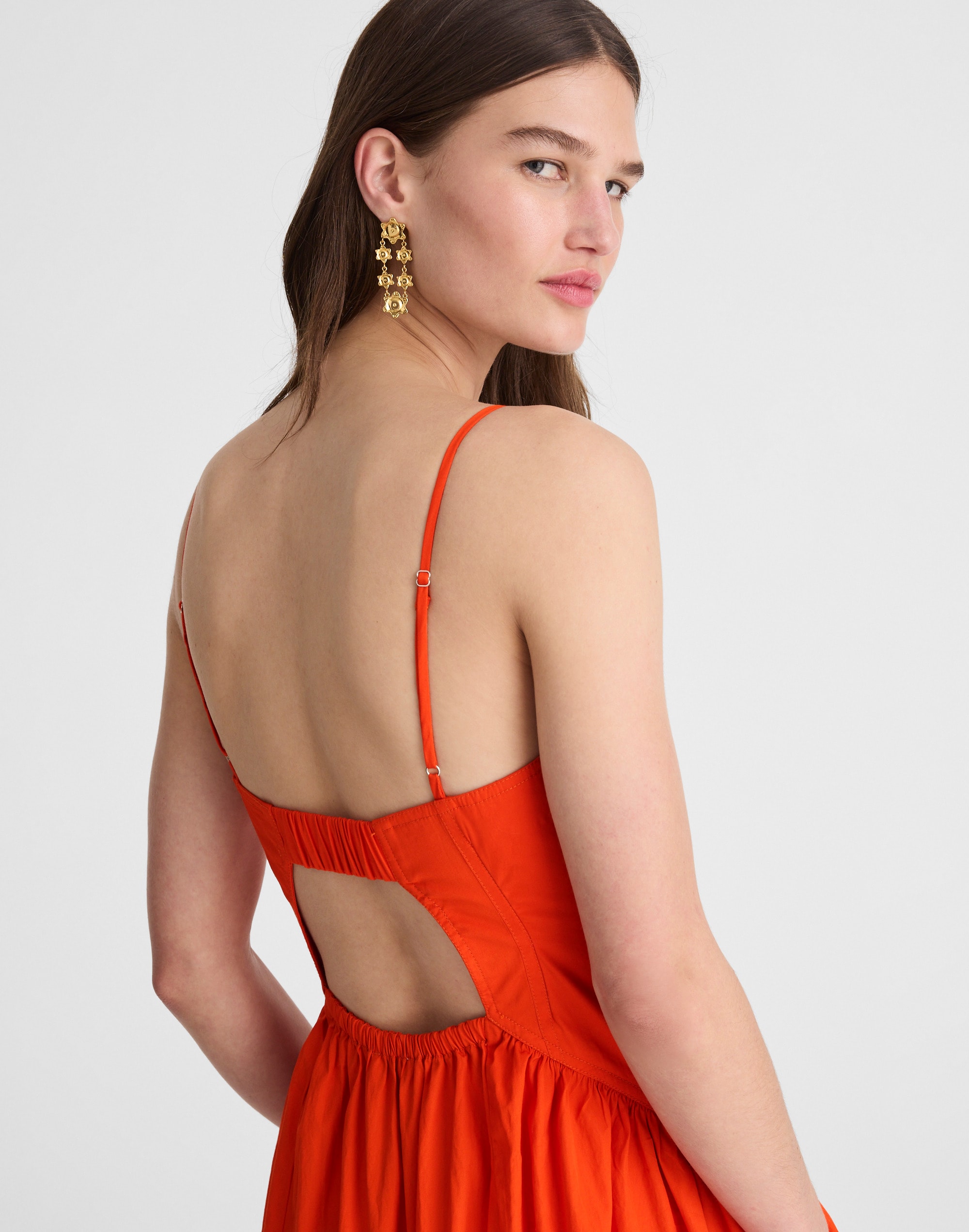 Poplin Seamed Maxi Dress