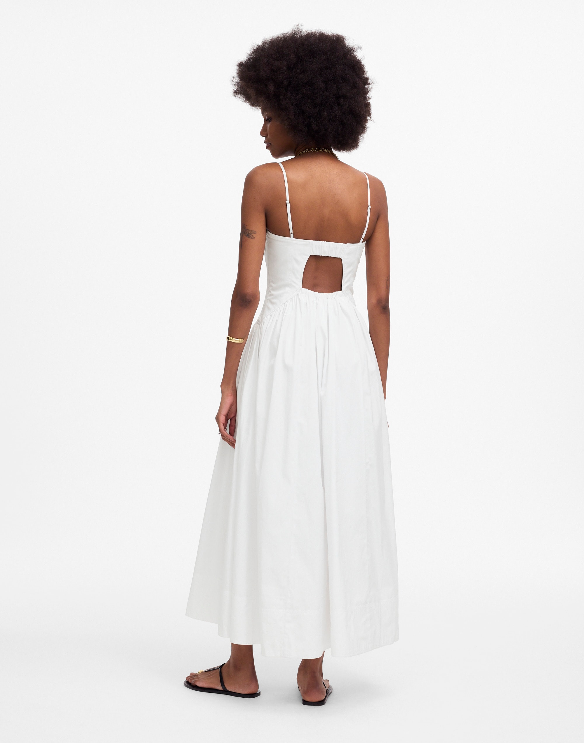 Poplin Seamed Maxi Dress
