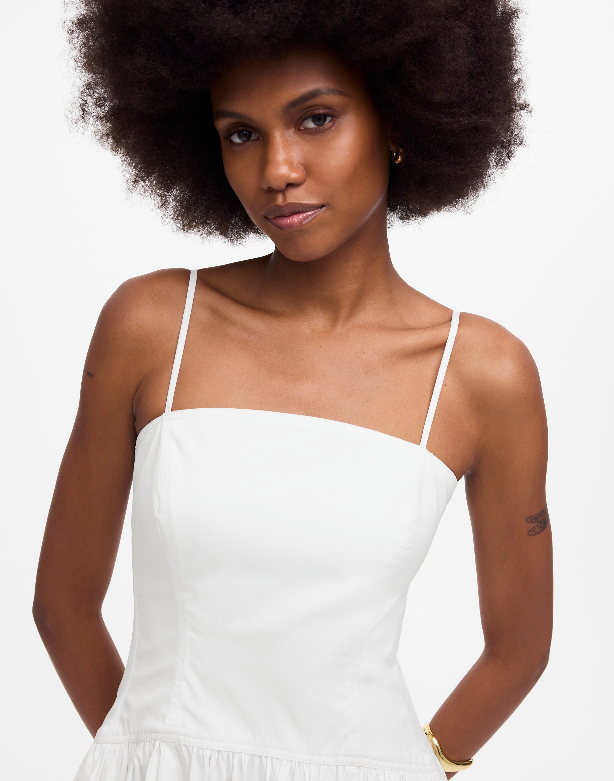 Poplin Seamed Maxi Dress