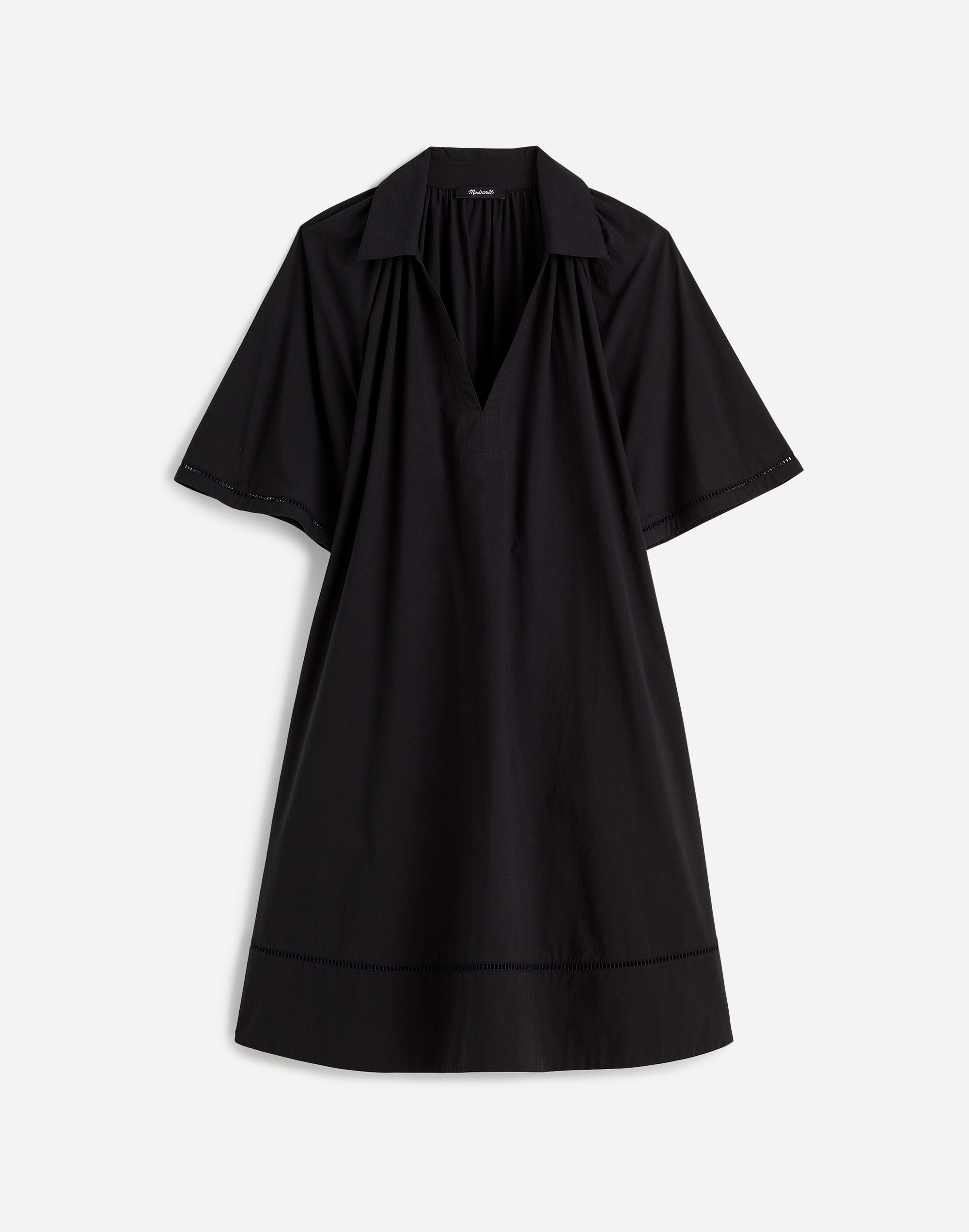 Poplin Splitneck Mini Shirtdress