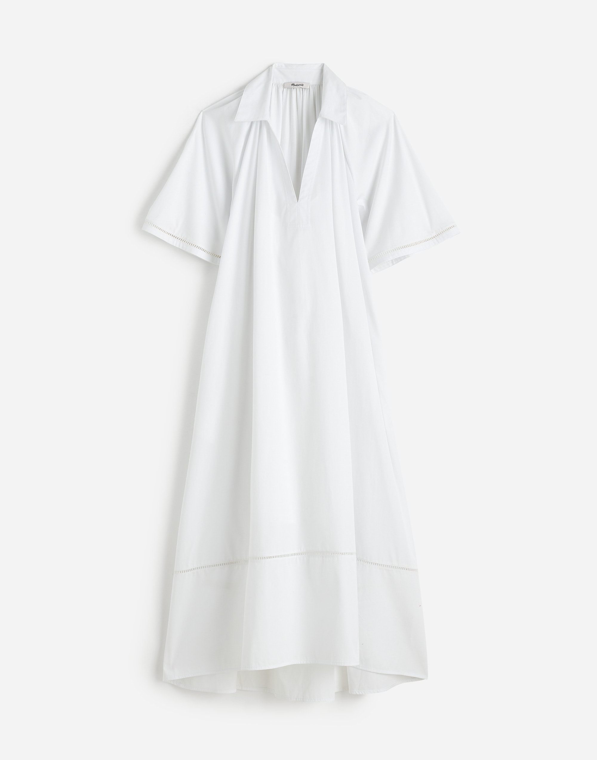 Poplin Splitneck Midi Shirtdress