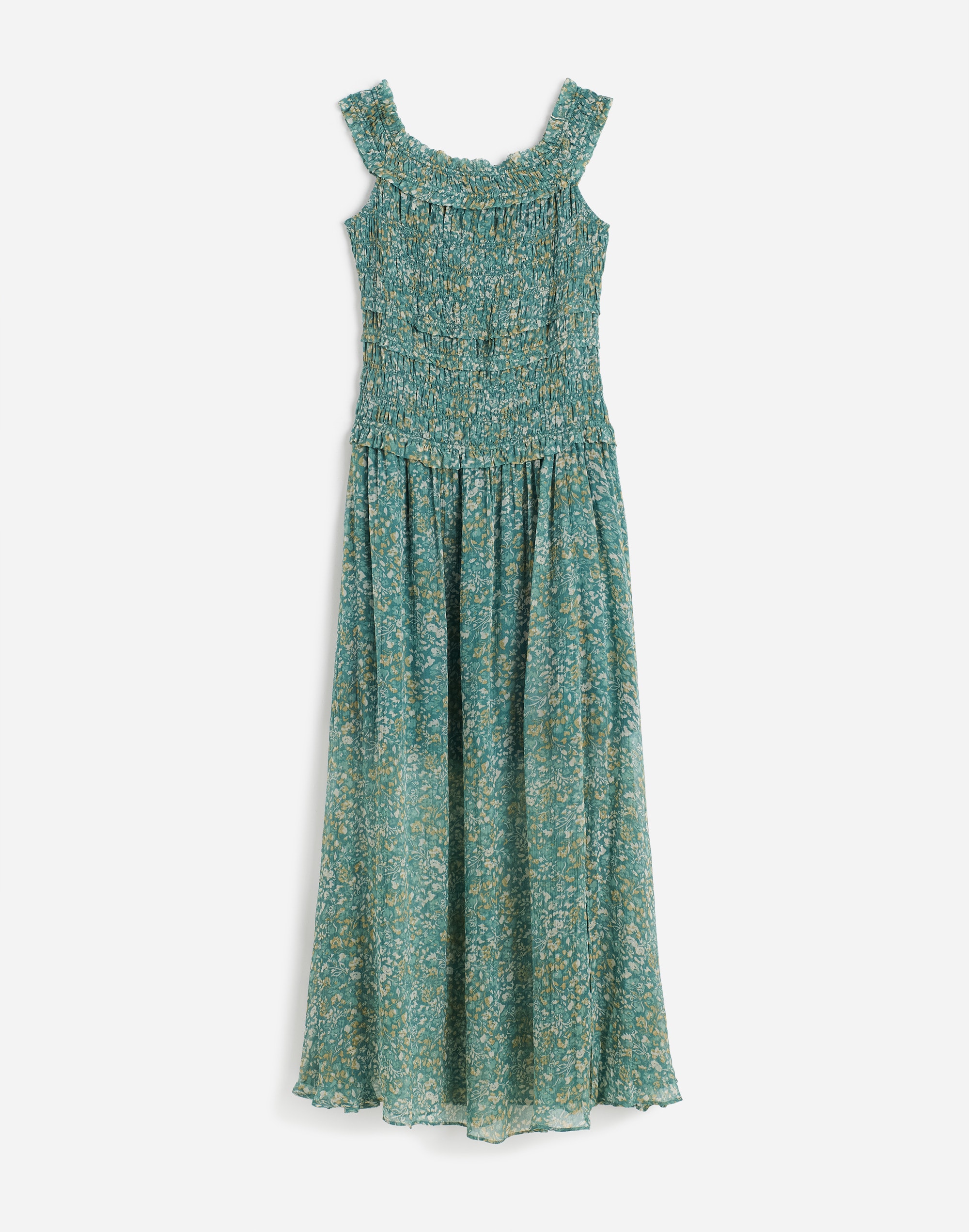 Smocked Off-Shoulder Dress in Floral