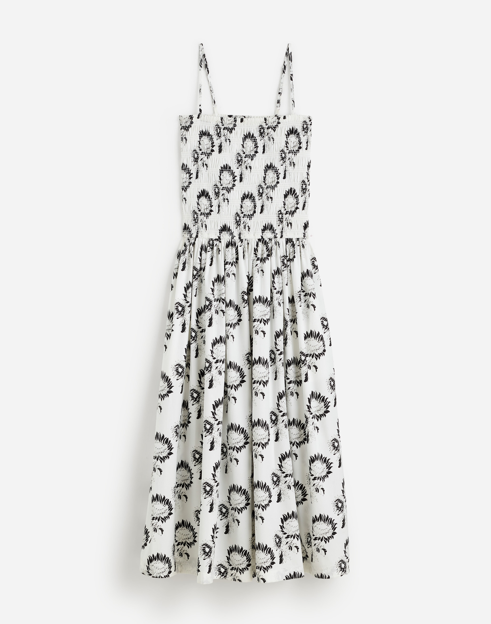 Petite Poplin Smocked Maxi Dress in Floral