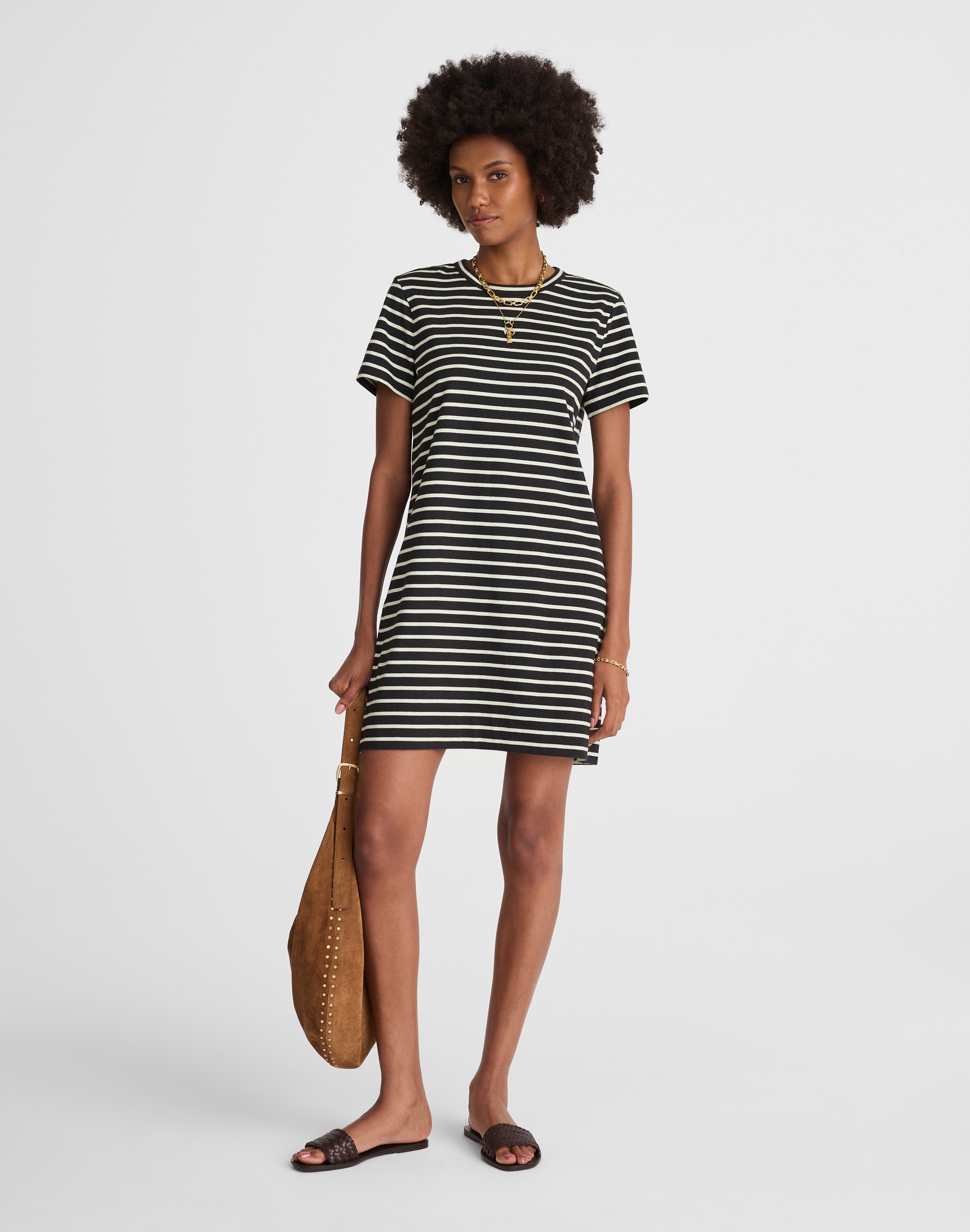 Mini Tee Dress in Stripe