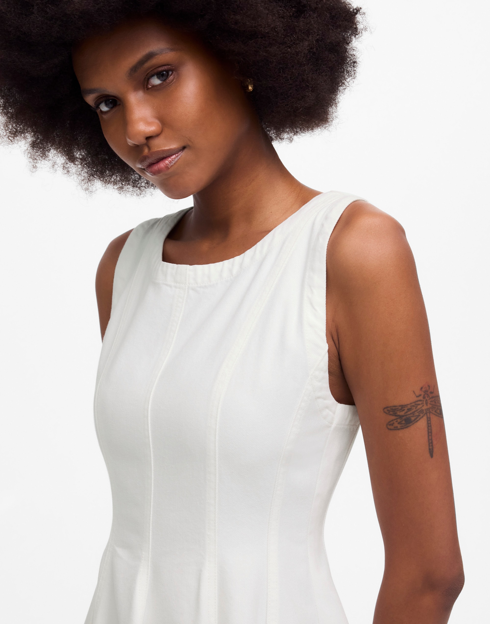 Circle Mini Dress: Airy Denim Edition