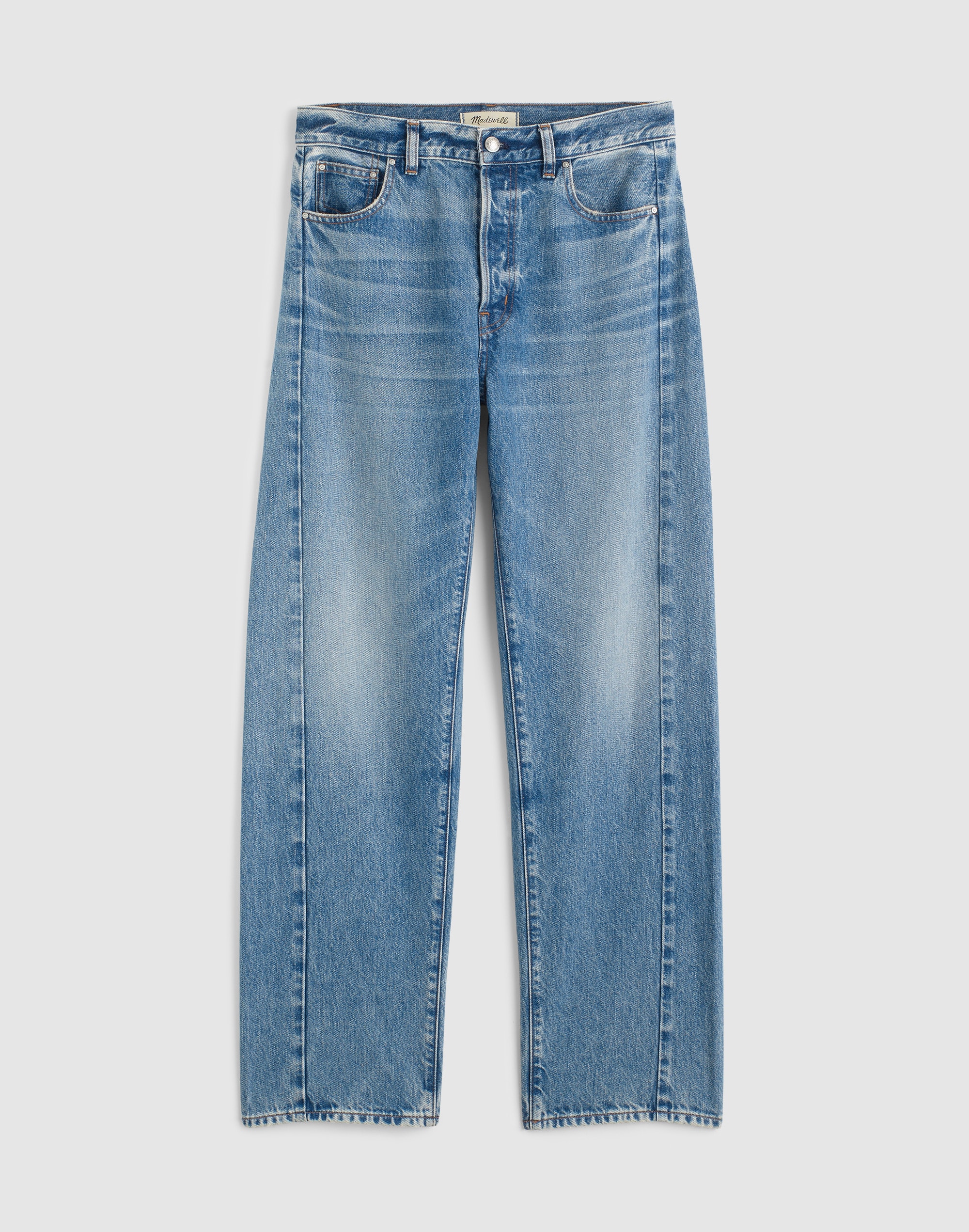 Pieced Barrel-Leg Jeans in Rockcastle Wash Alternate Image 6