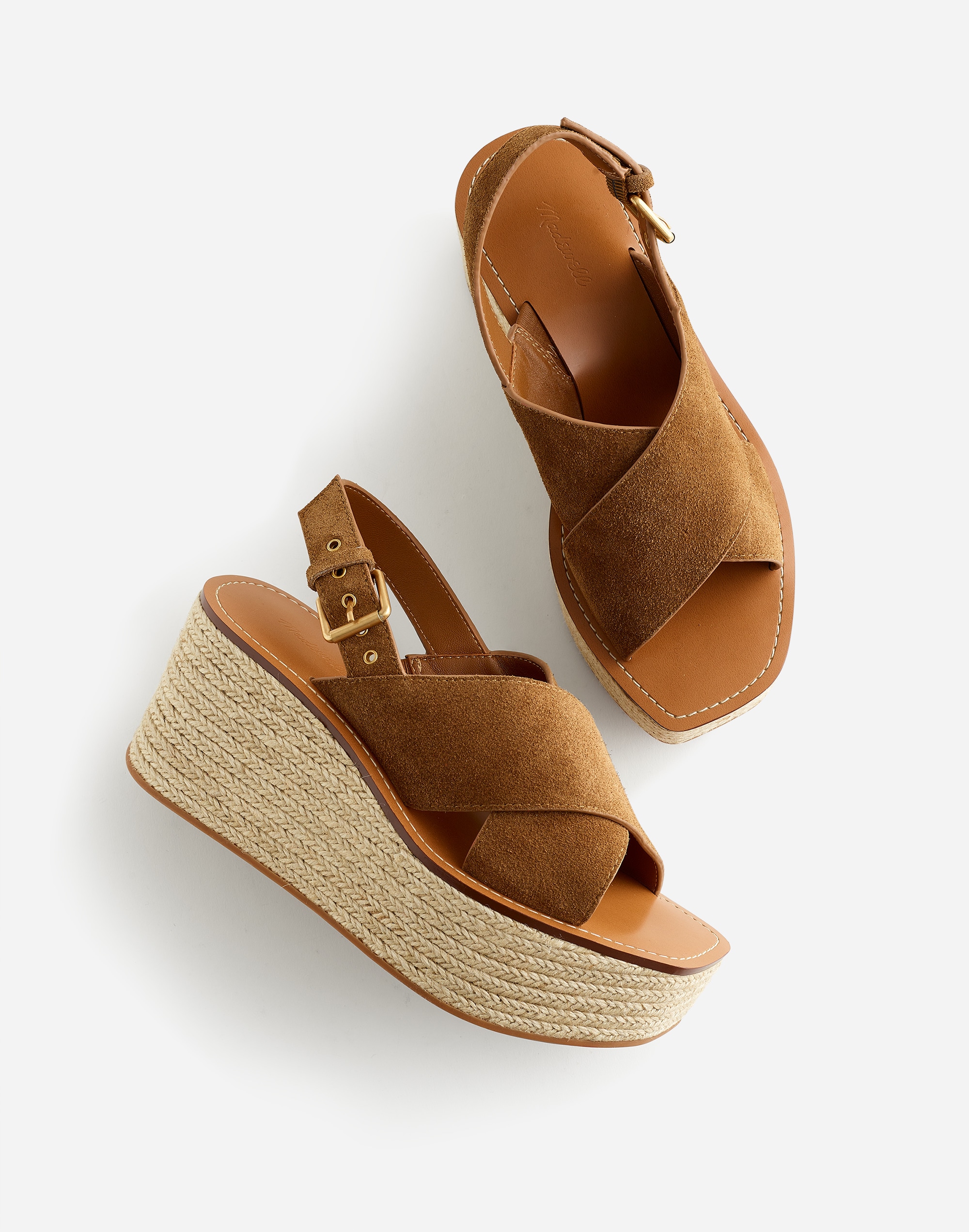 The Amee Wedge Sandal in Suede Alternate Image 2