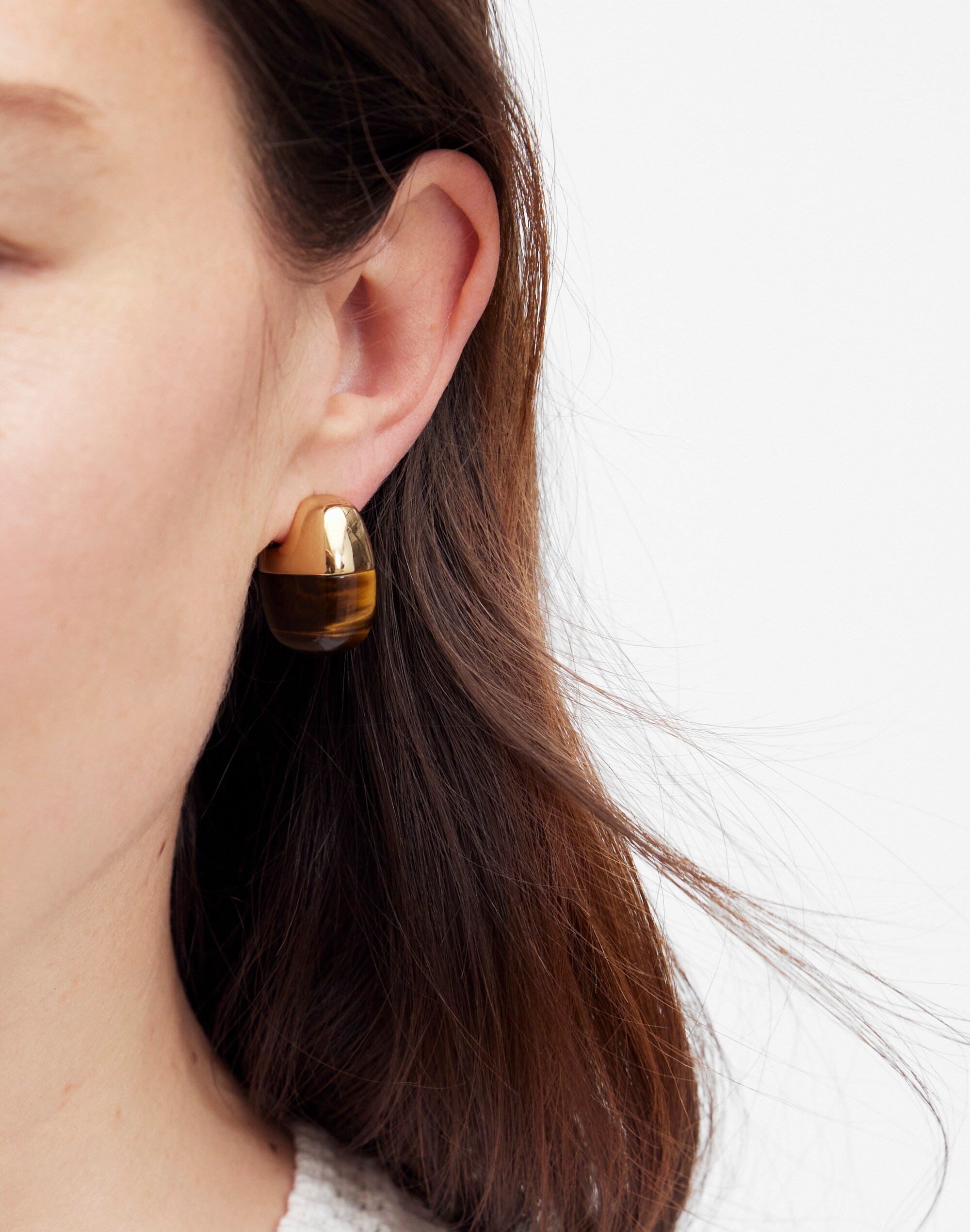 Semiprecious Statement Stud Earrings