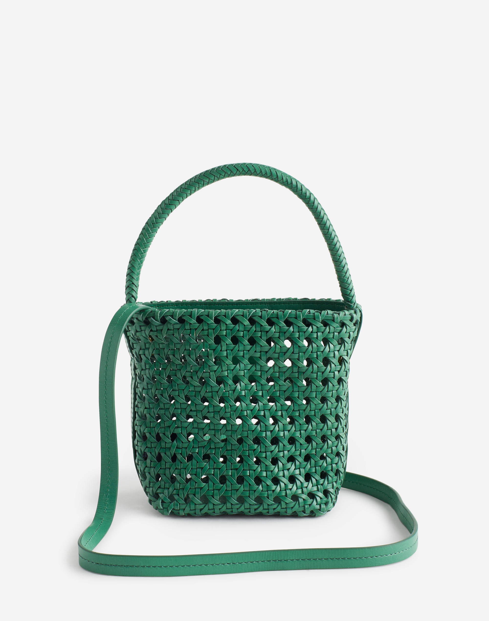 the handwoven cane mini bag
