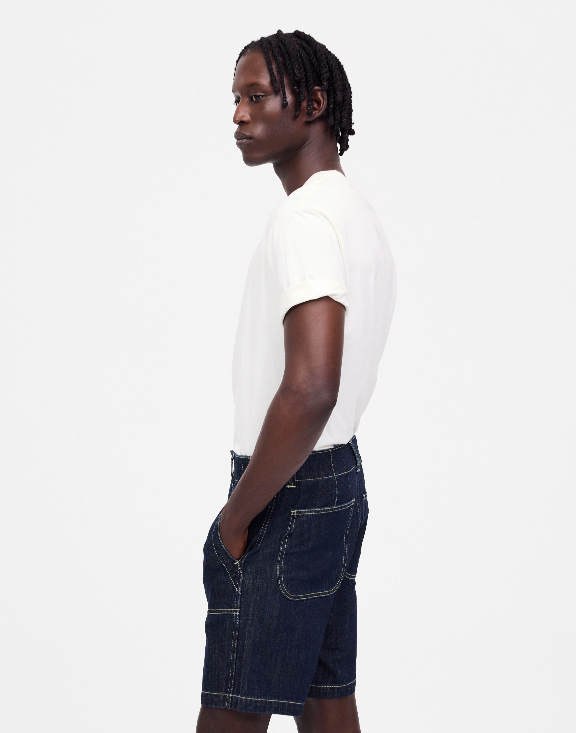 Patch Pocket Shorts in Summer Denim: Delaford Wash Alternate Image 3