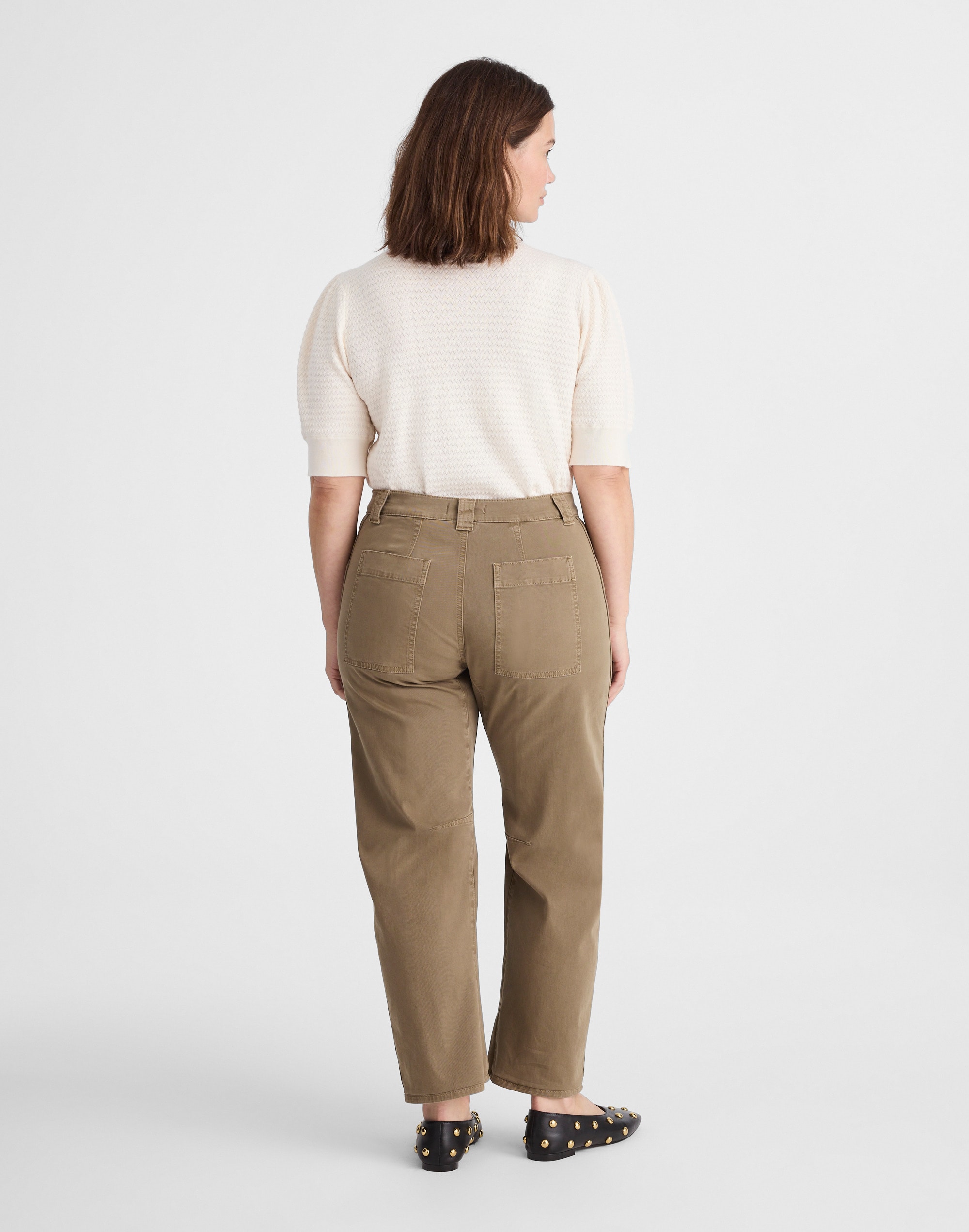 The Plus Darted Barrel-Leg Utility Pant