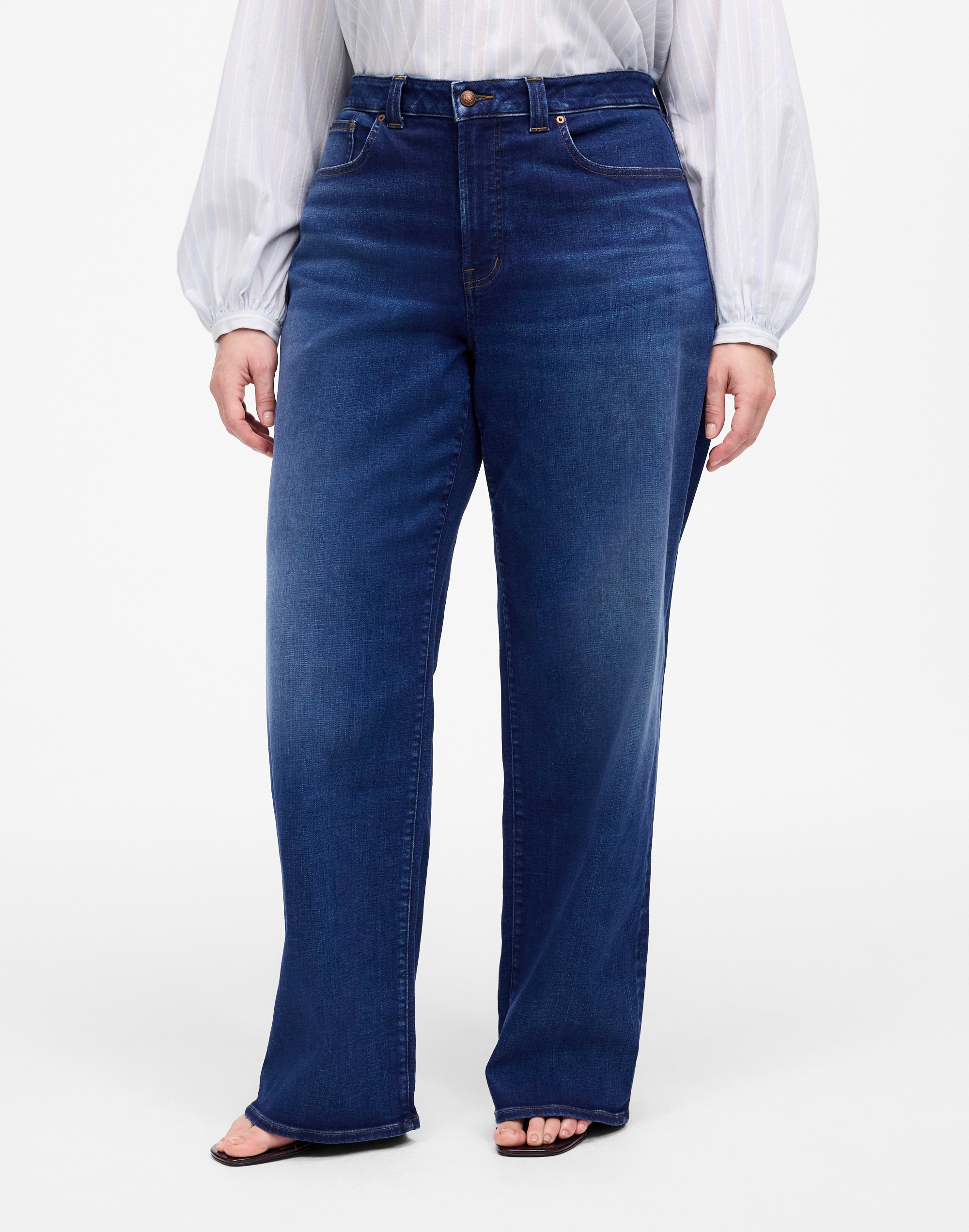 The Plus Perfect Vintage Wide-Leg Jean in Pipestone Wash Alternate Image 1