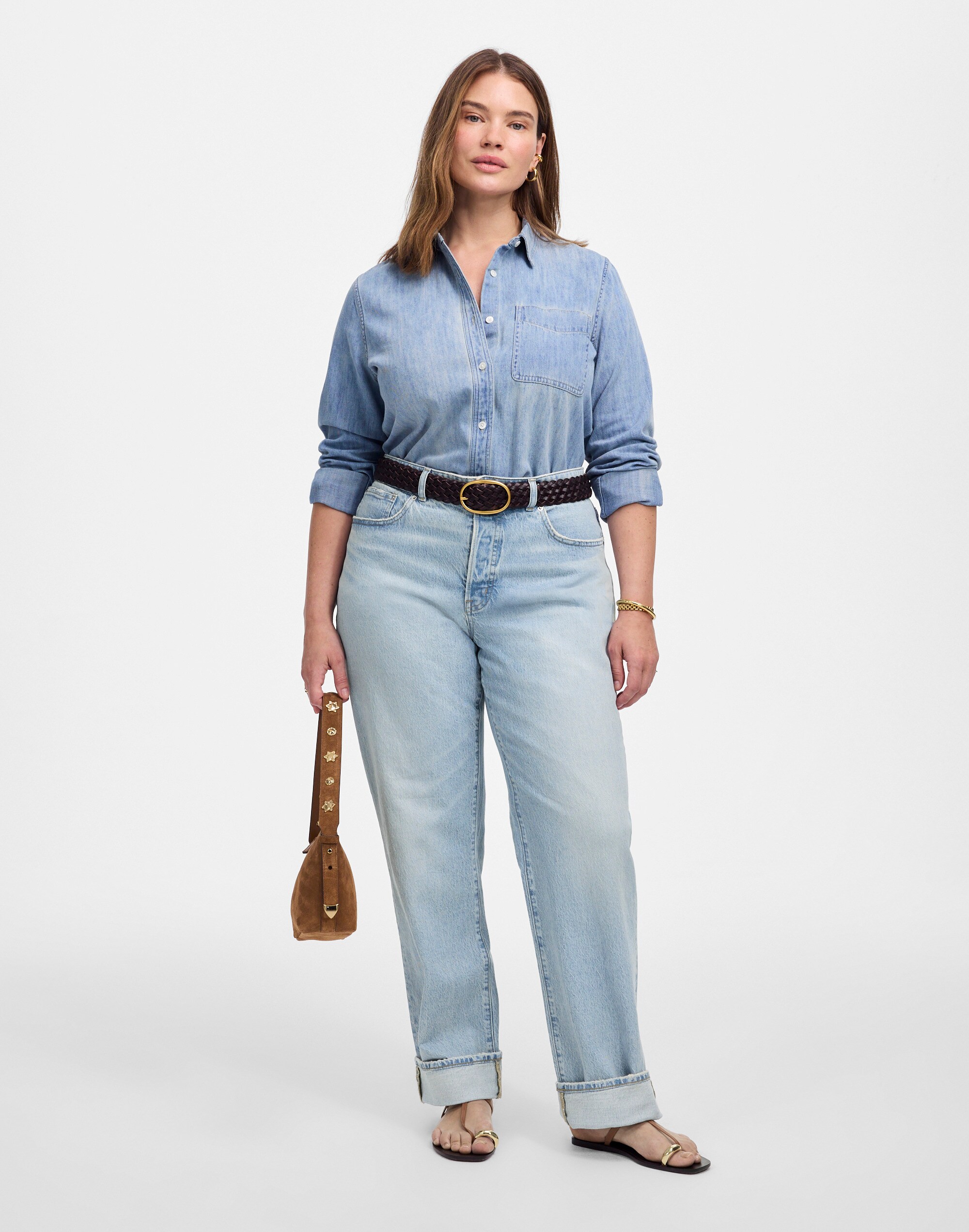 The Plus Dean Easy Straight Jean in Foster Wash