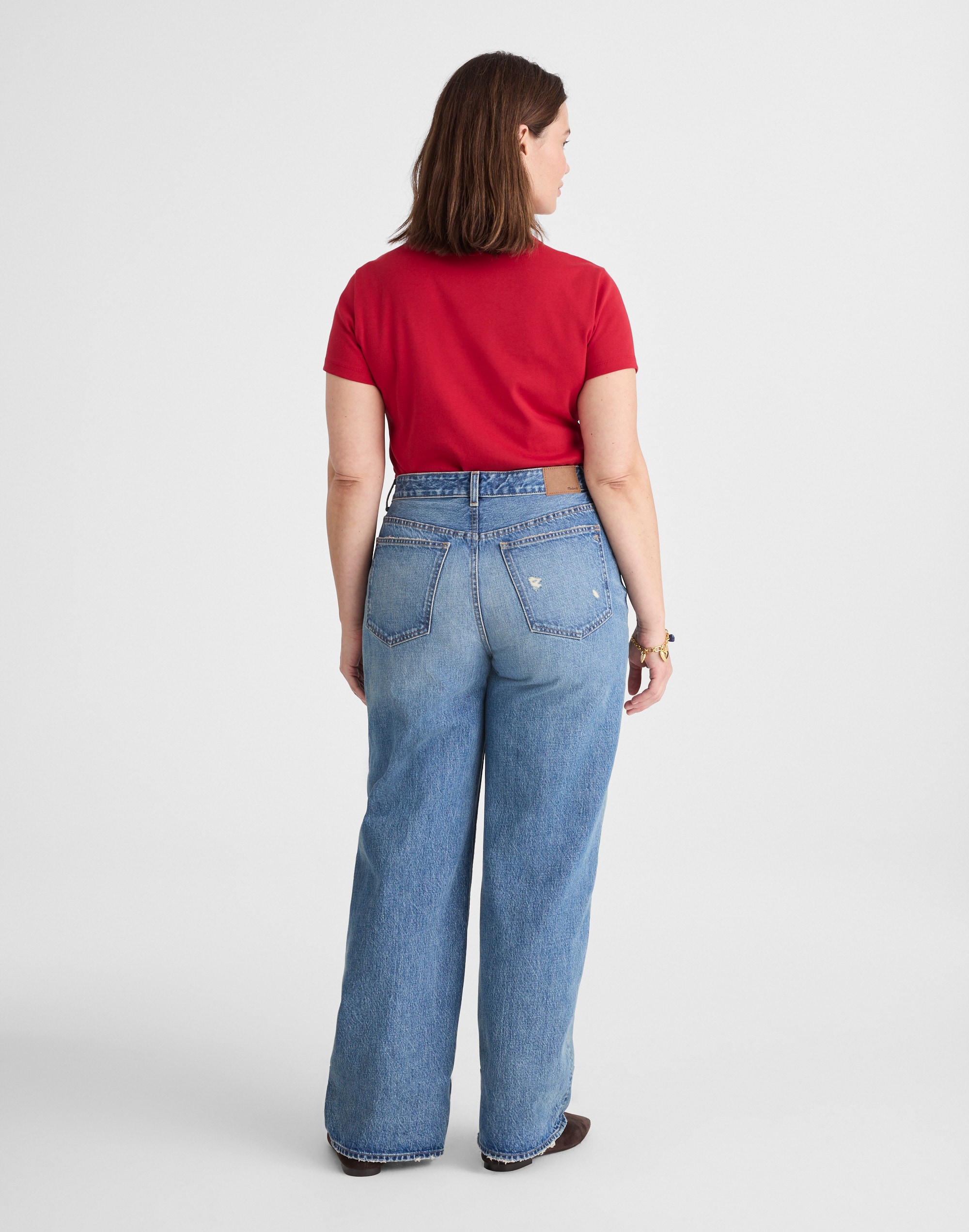 Plus Curvy Low-Slung Baggy Jeans in Robertson Wash