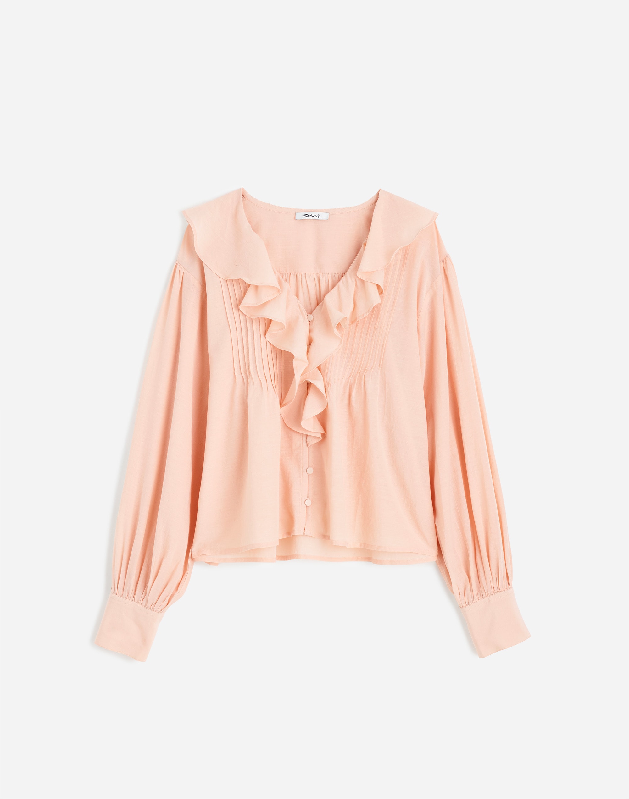 Ruffled Pintucked Long-Sleeve Top Alternate Image 6