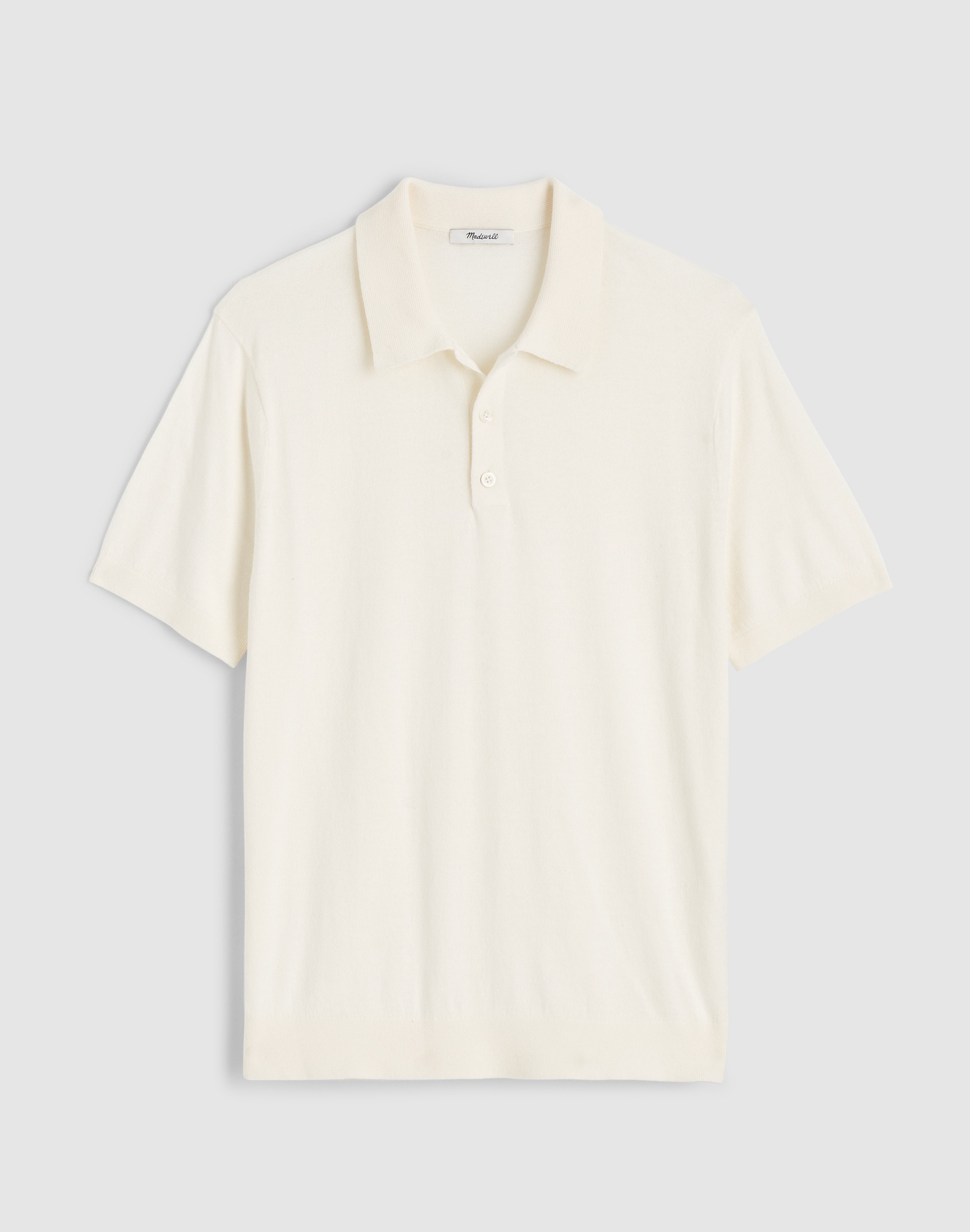 Three-Button Sweater Polo Shirt