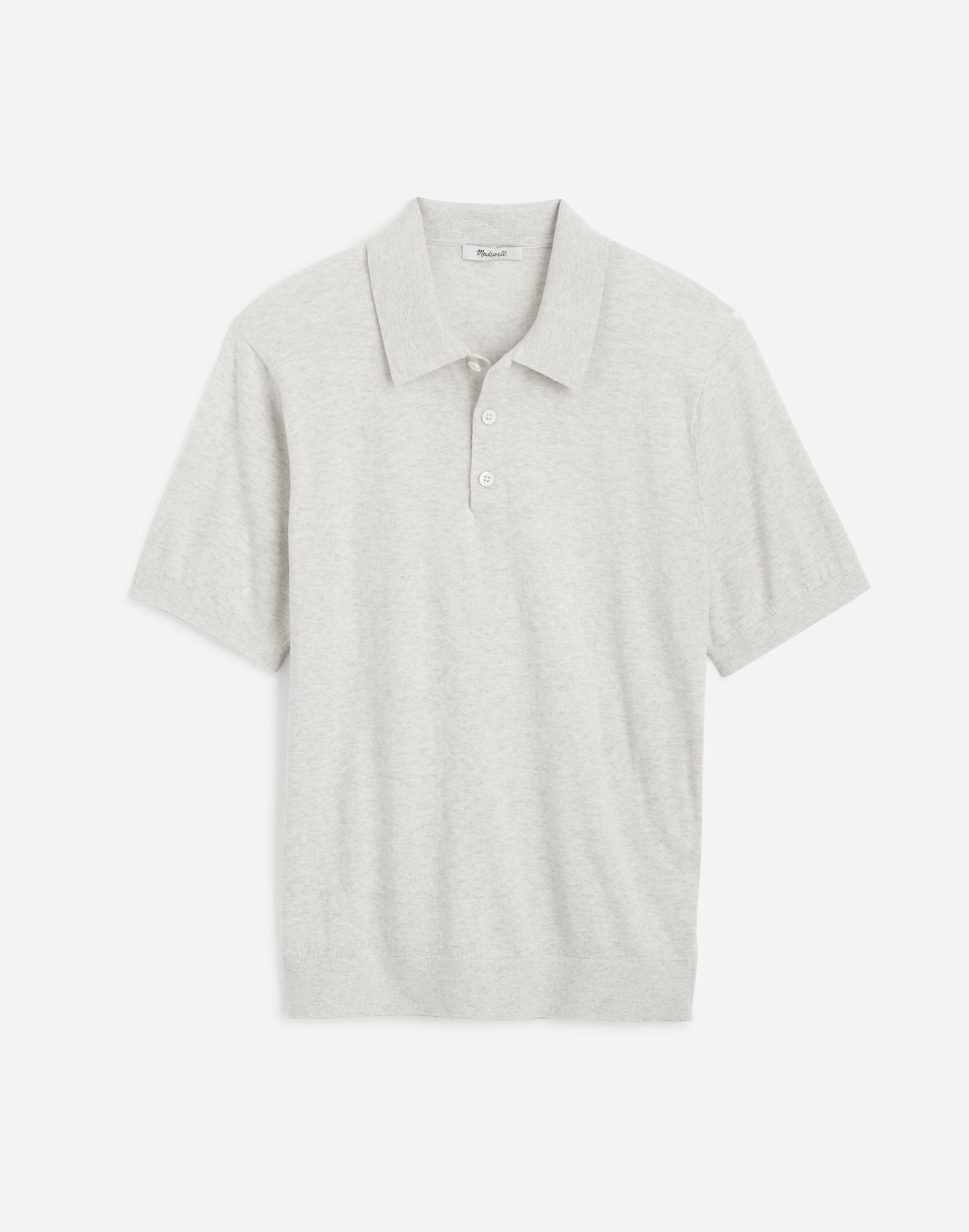 Three-Button Sweater Polo Shirt