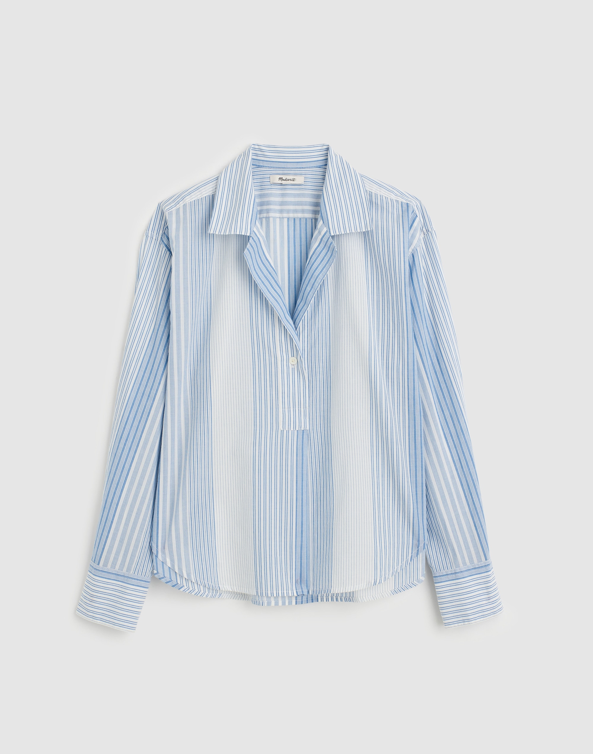 Notch-Collar Popover Shirt