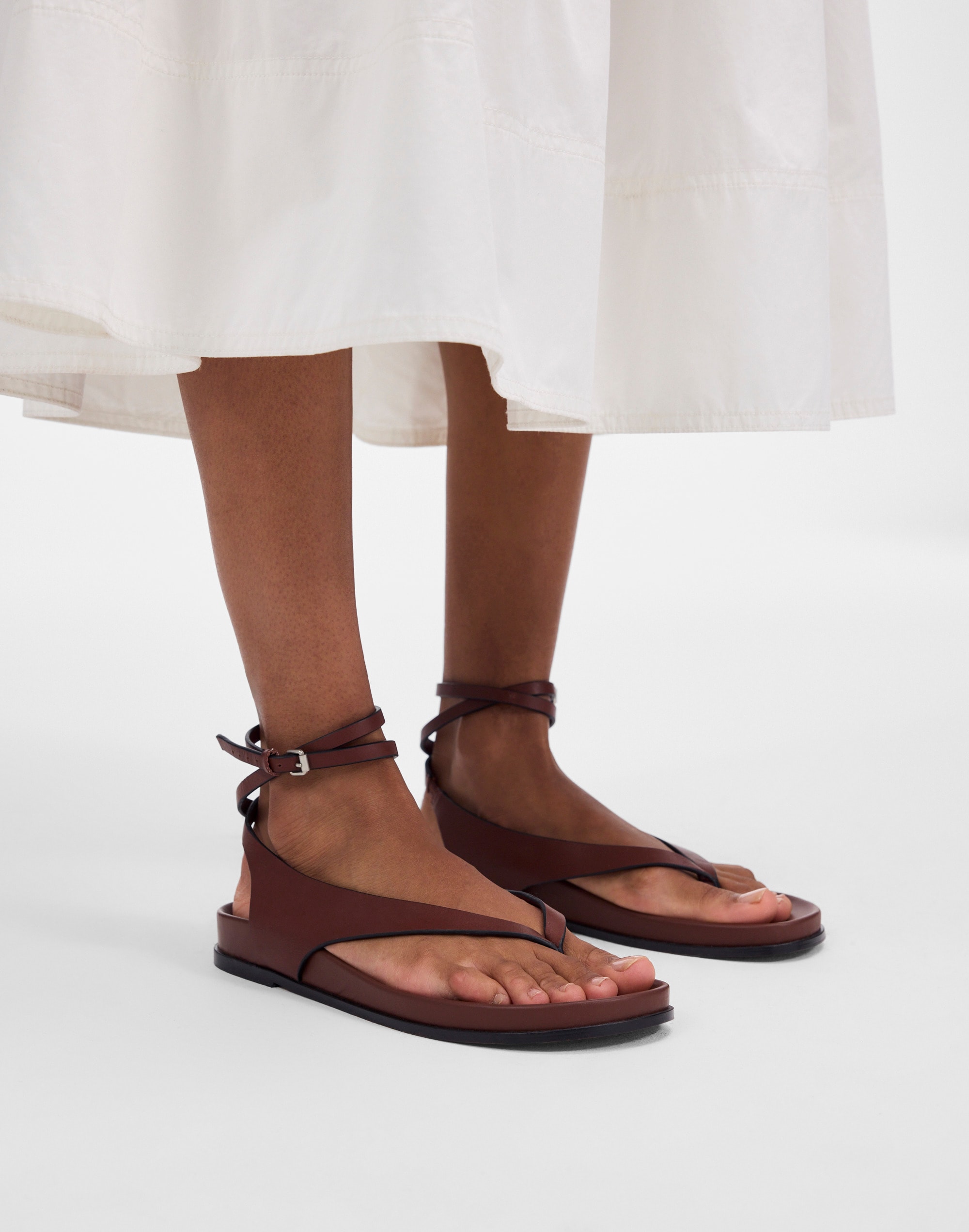 The Eleni Ankle-Wrap Thong Sandal