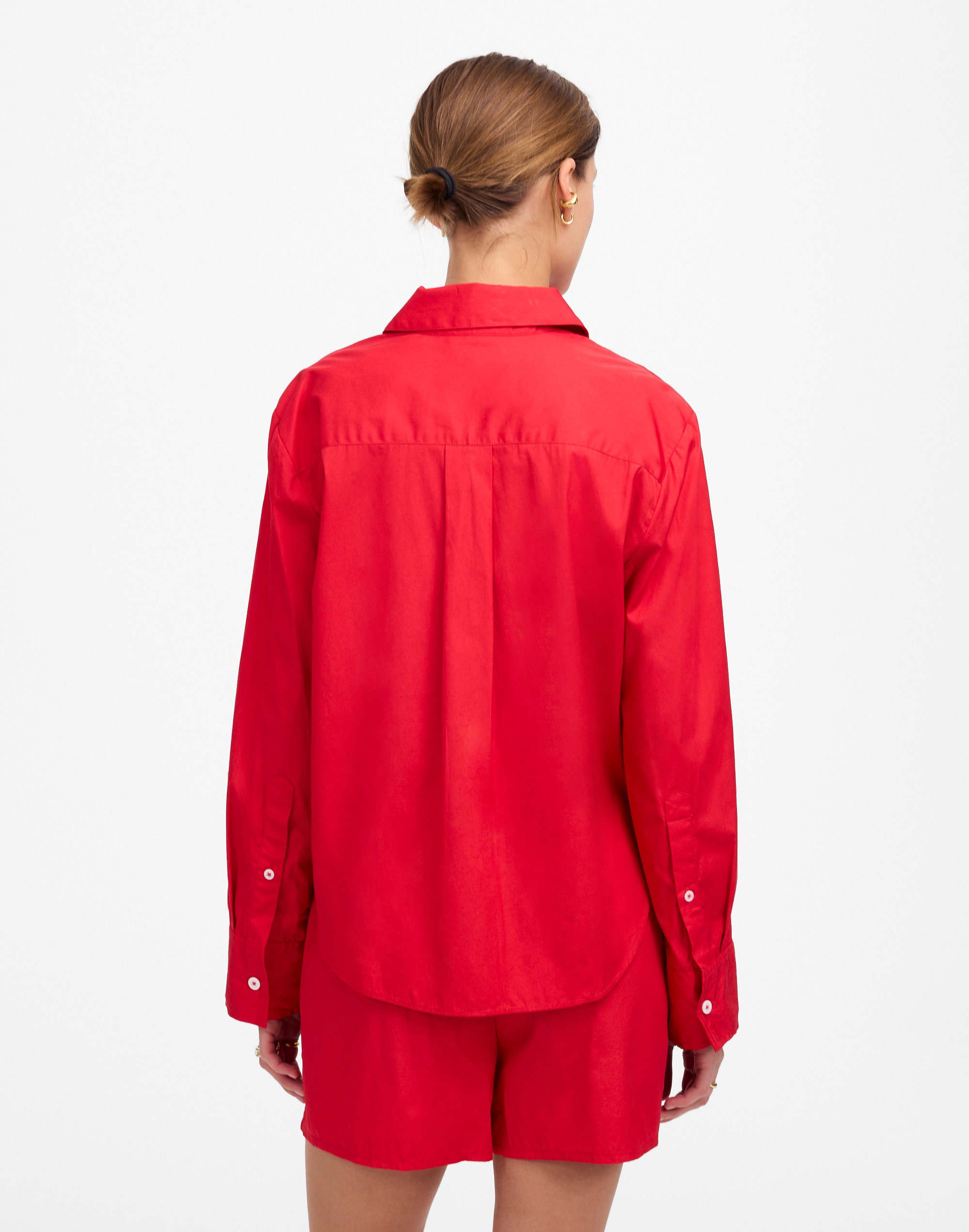 Easy Y-Neck Button-Up Shirt