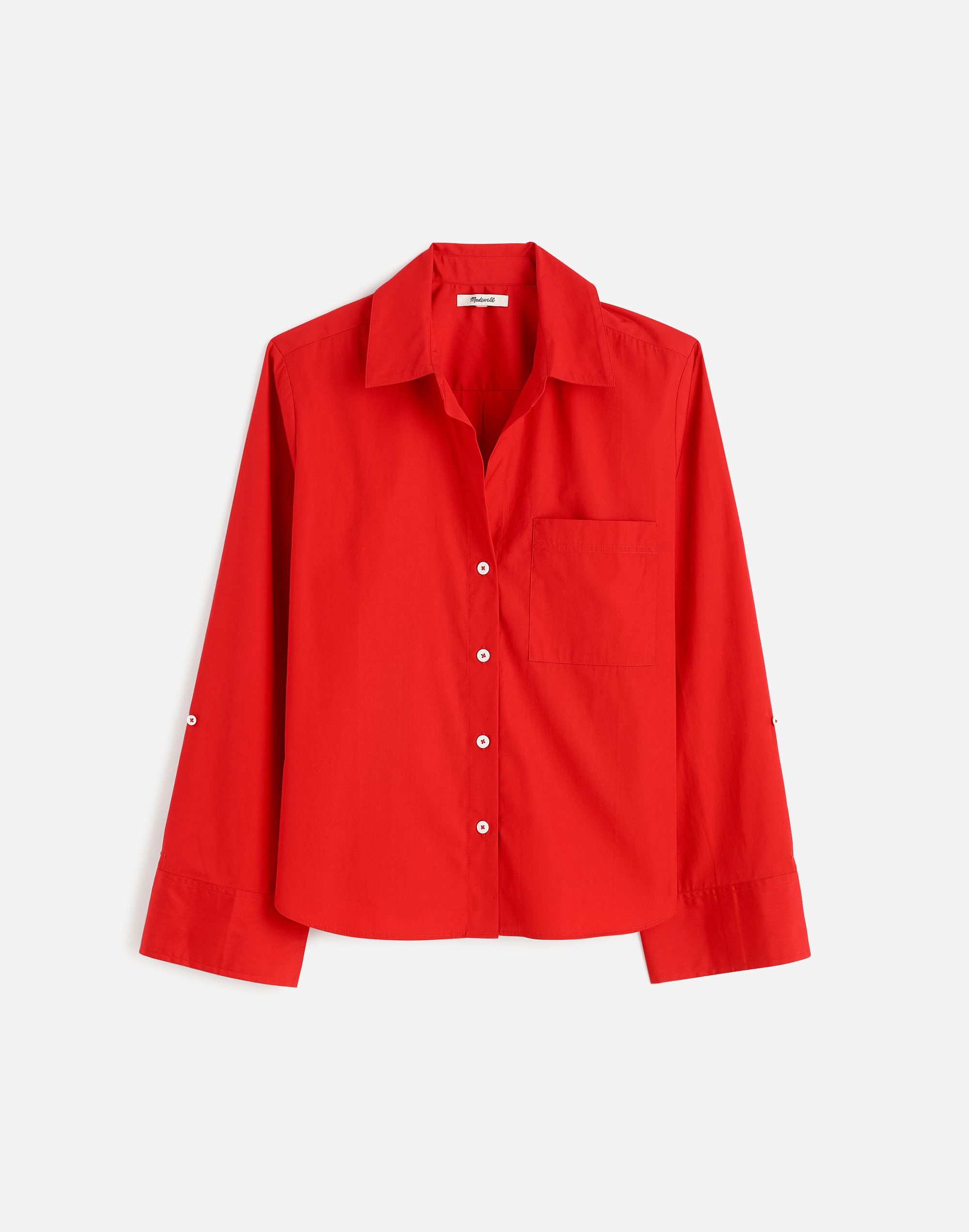 Easy Y-Neck Button-Up Shirt