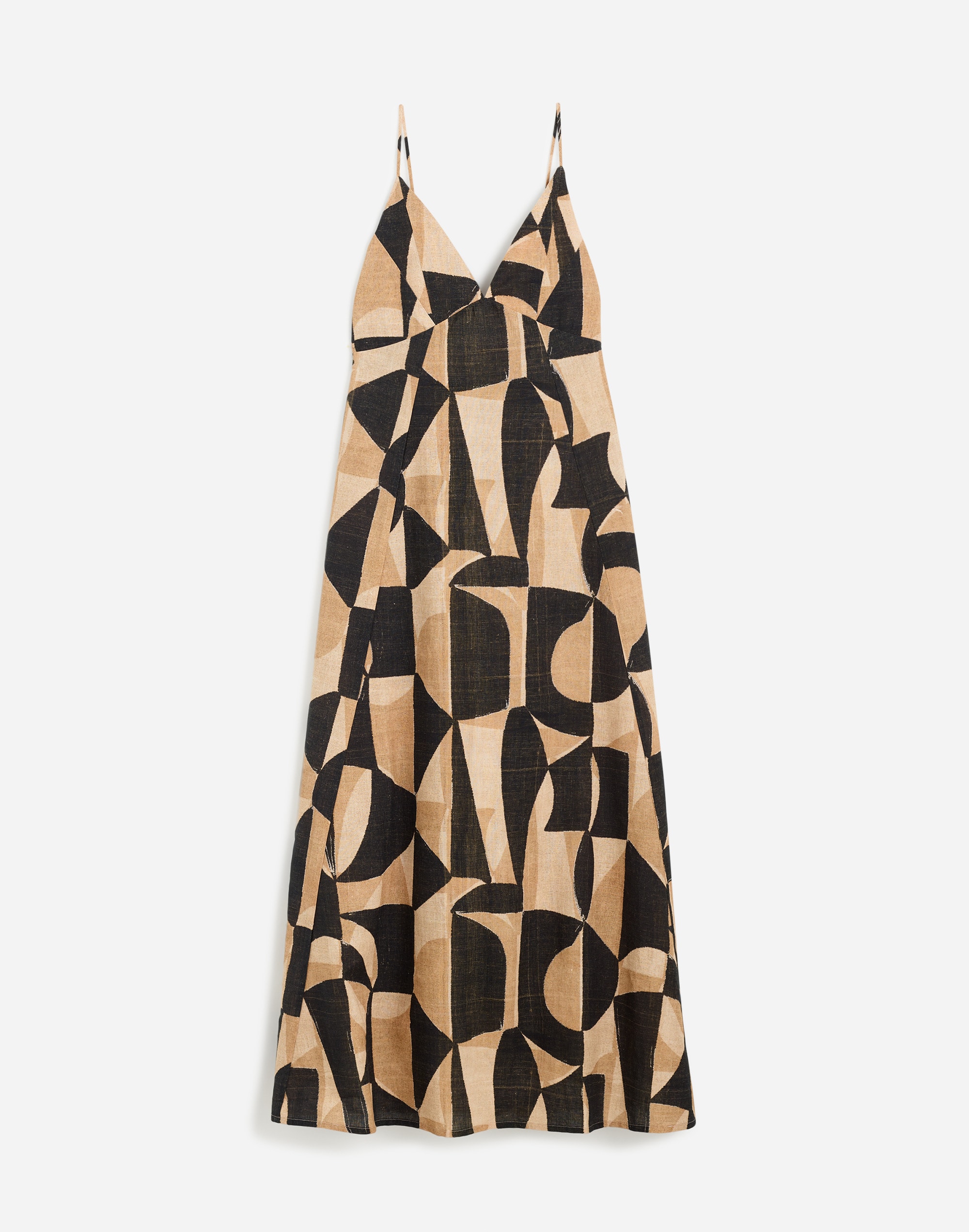 Zulu &amp; Zephyr Mosaic Linen-Blend Panelled Dress