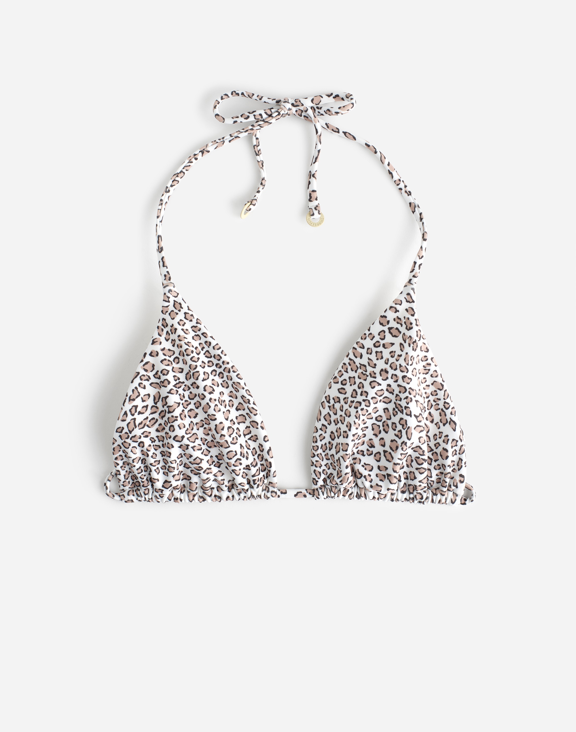 Zulu &amp; Zephyr Micro Leopard Halter Bikini Top