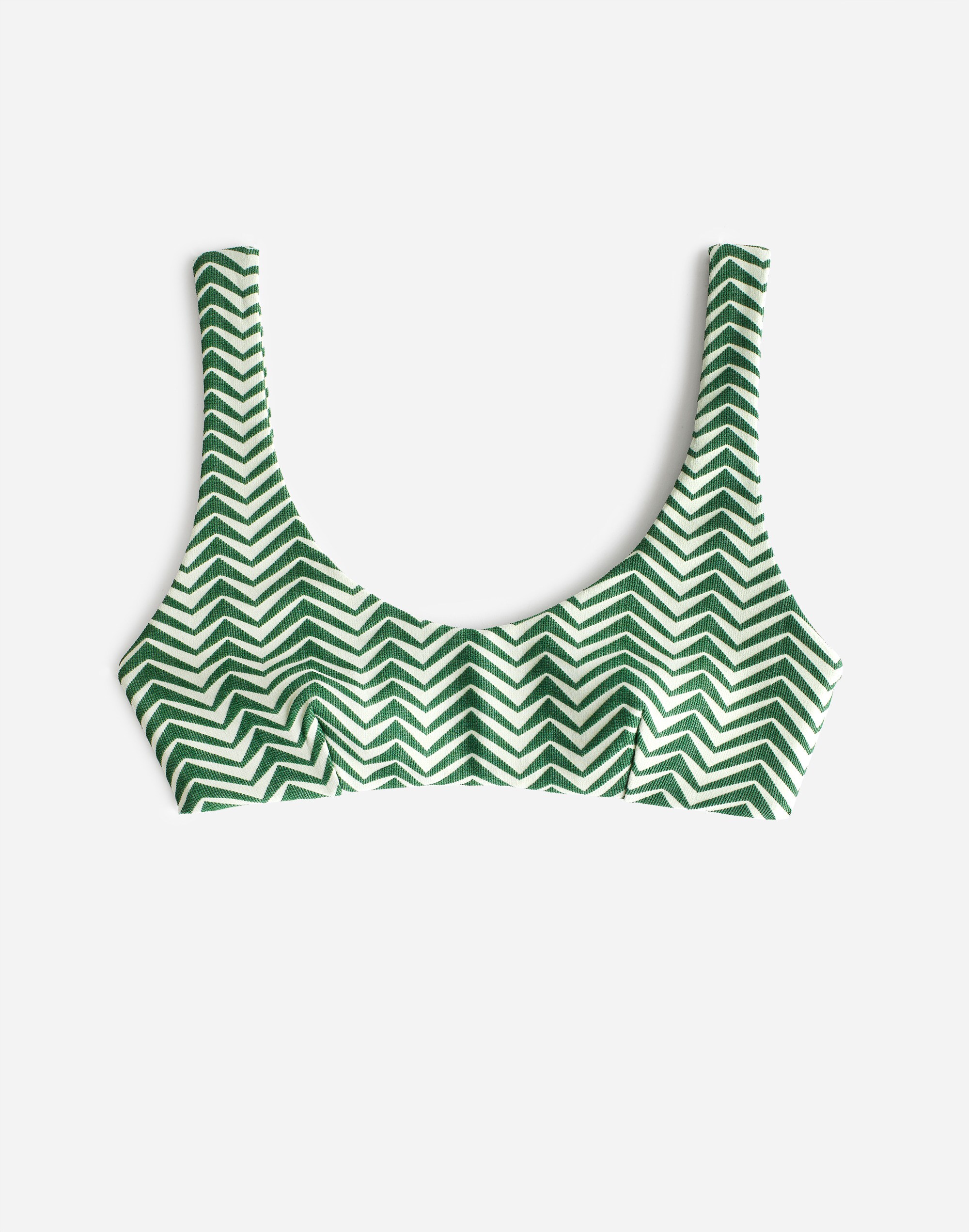 Zulu &amp; Zephyr Green Zig Zag Crop Bralette