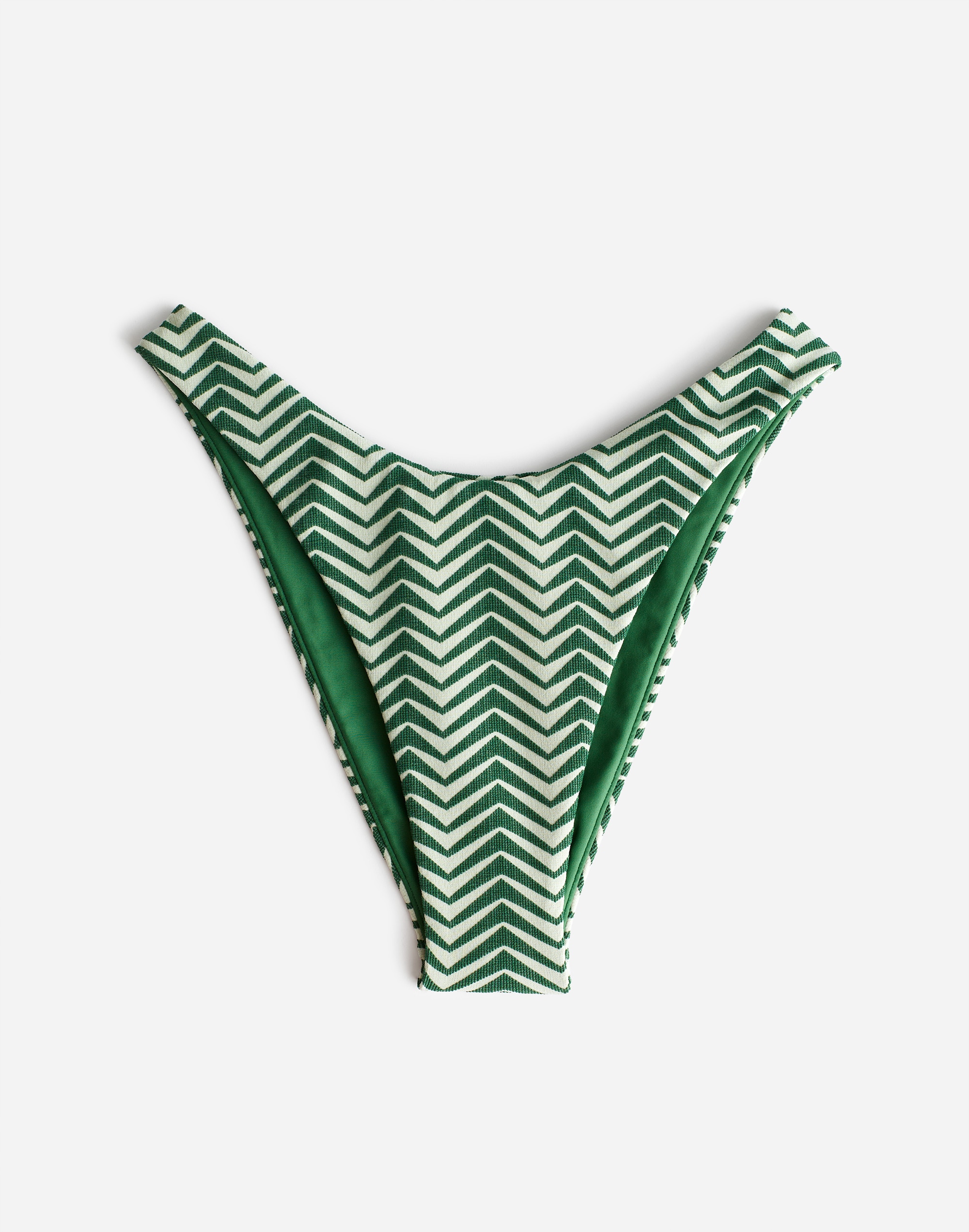 Zulu &amp; Zephyr Green Zig Zag Curve Brief