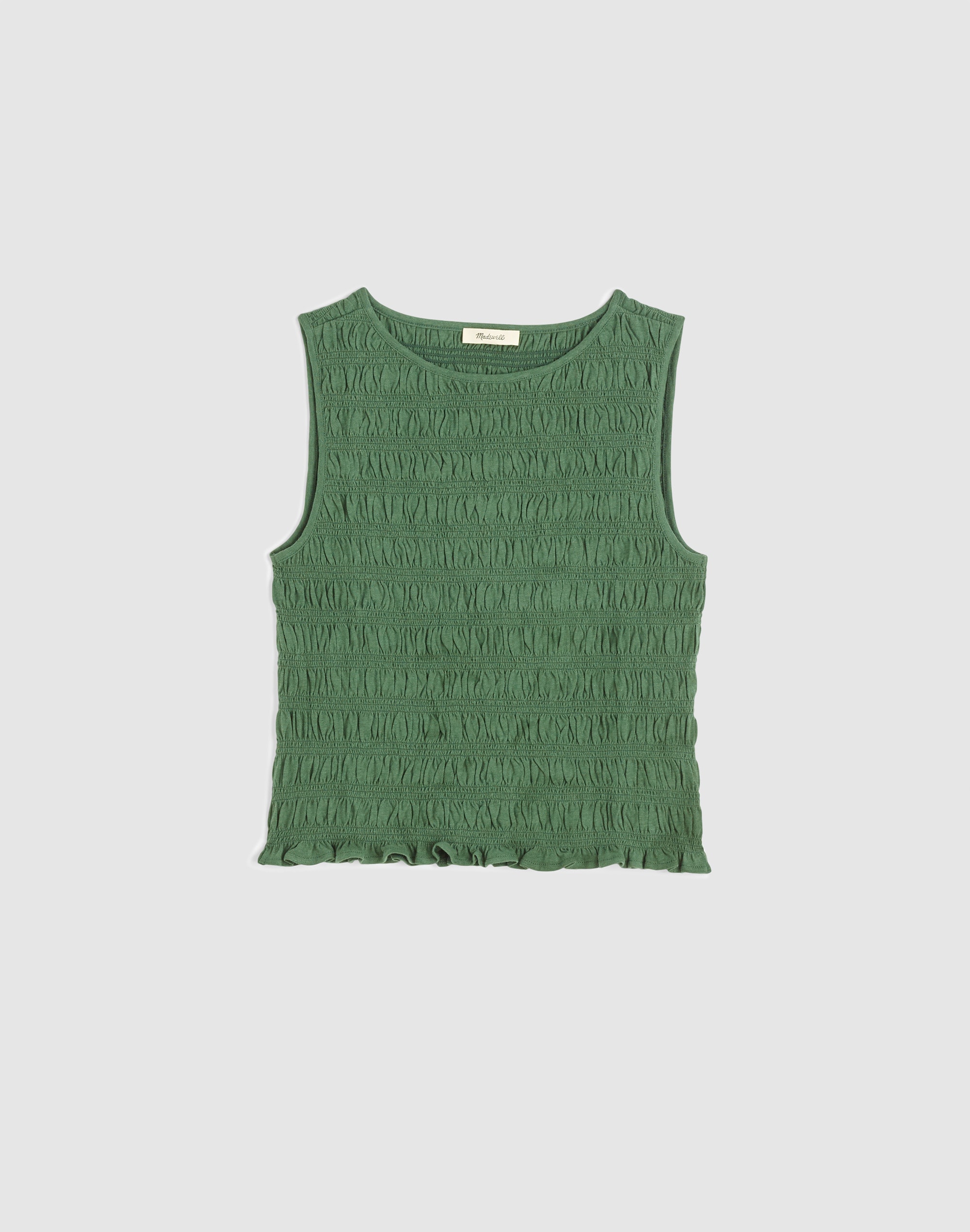 Smocked Boatneck Tank