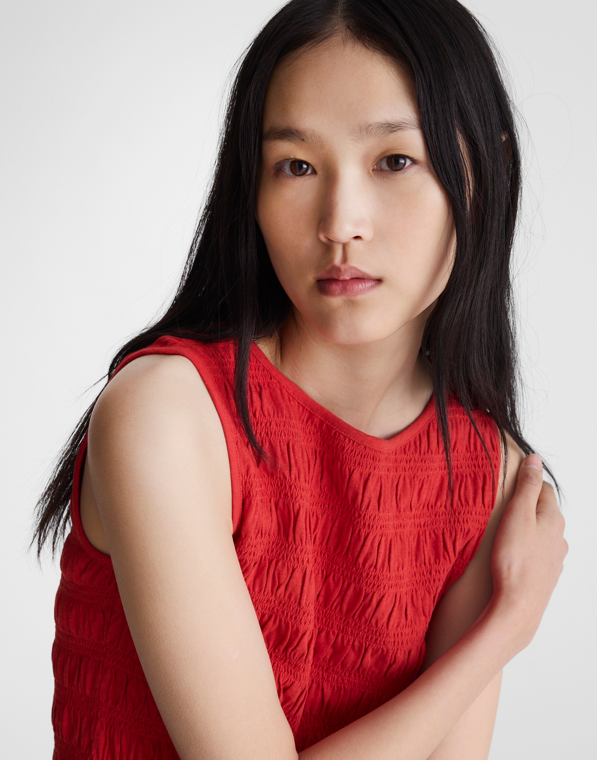 Smocked Boatneck Tank