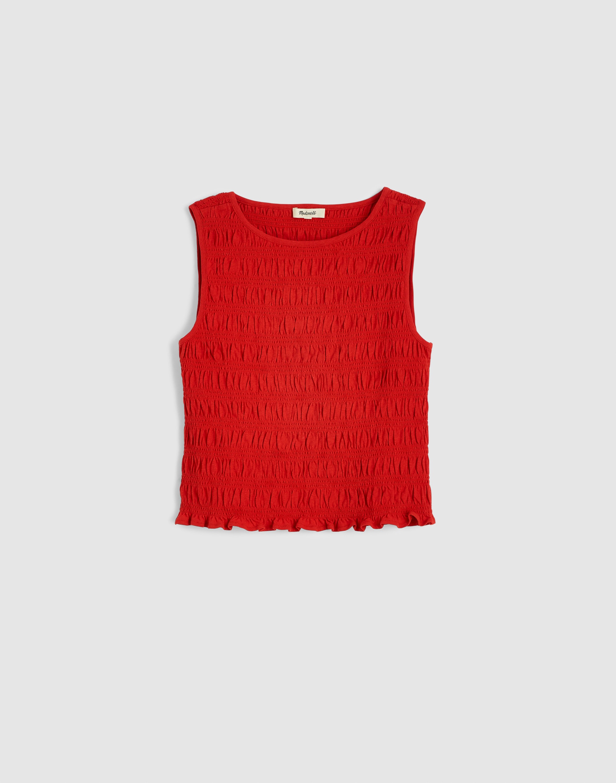 Smocked Boatneck Tank