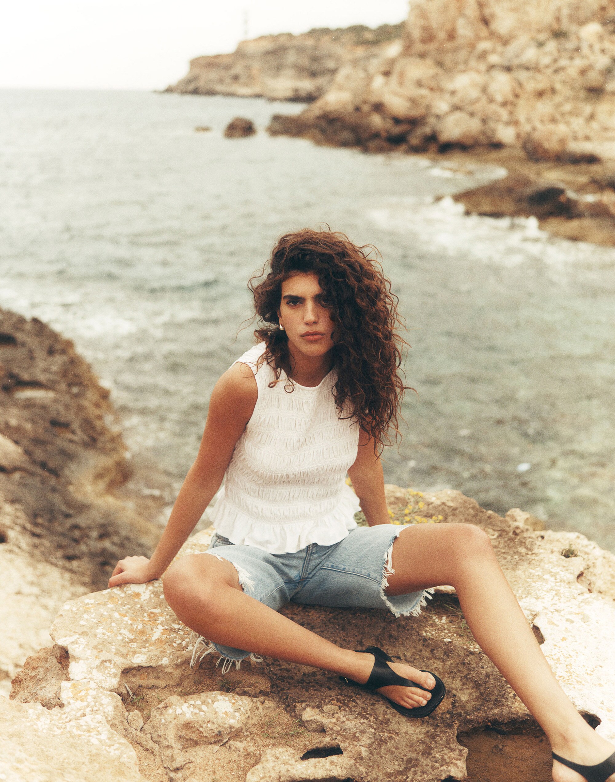 Smocked Boatneck Tank 