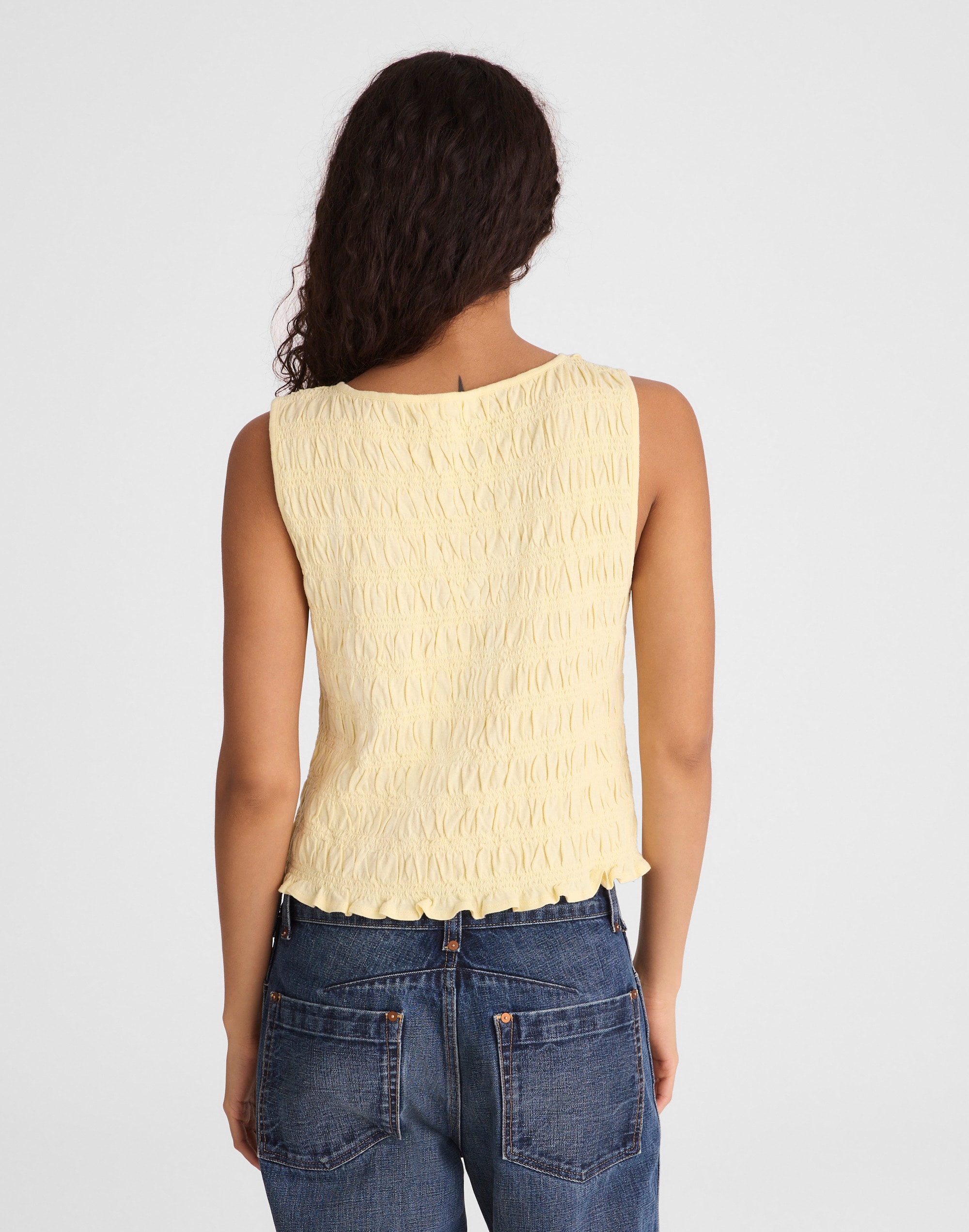 Smocked Boatneck Tank
