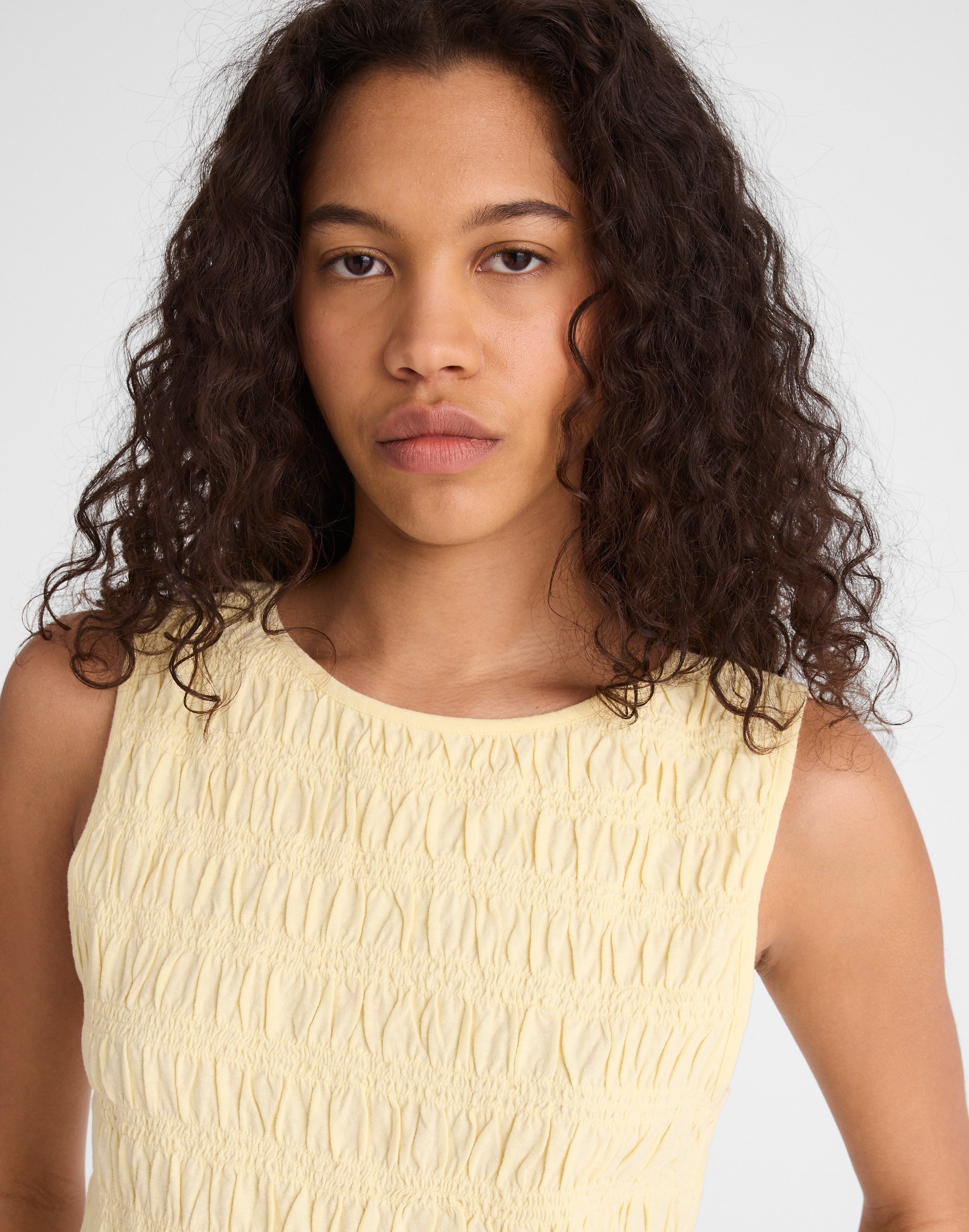 Smocked Boatneck Tank