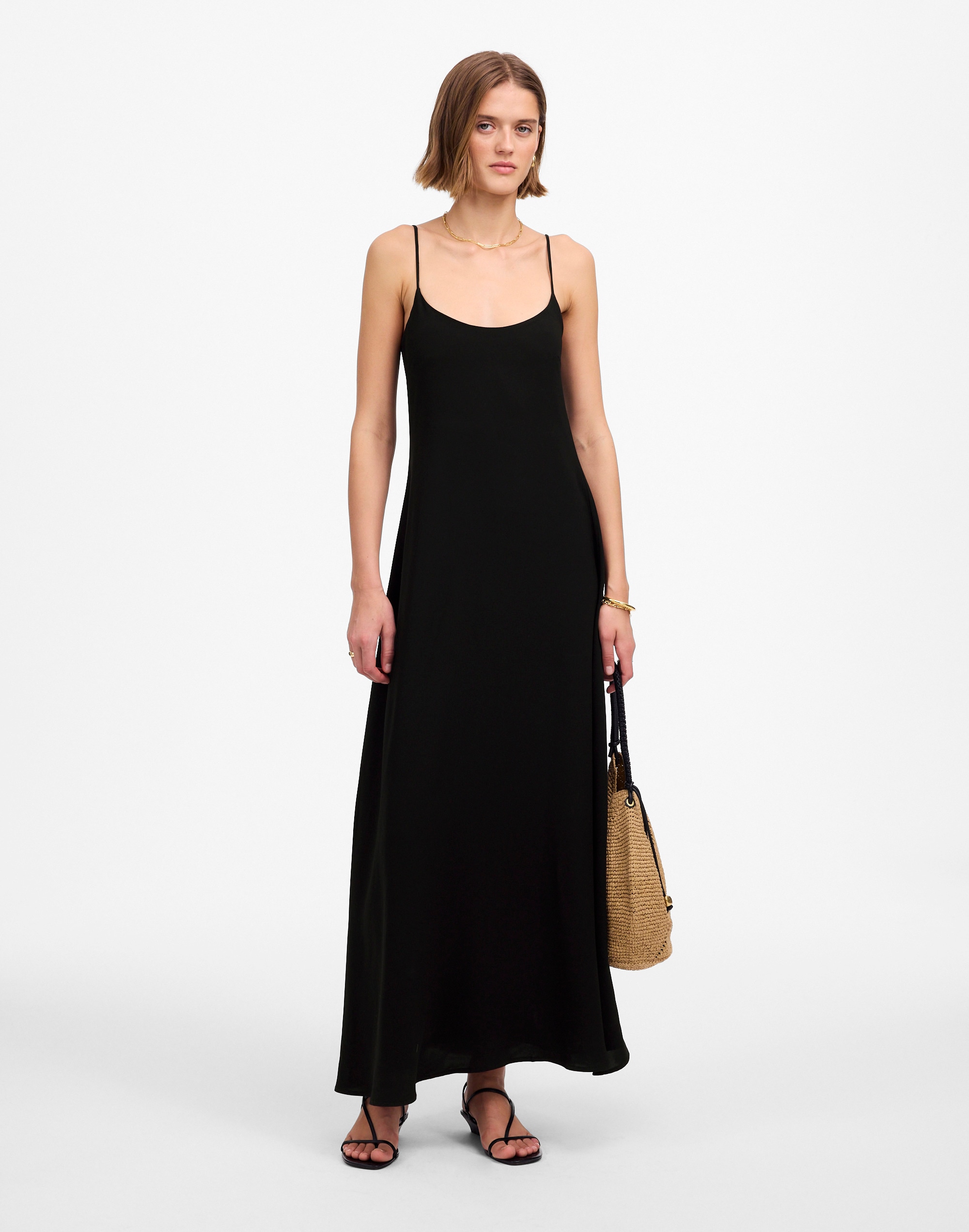 LESET Ari Scoopneck Maxi Tank Dress