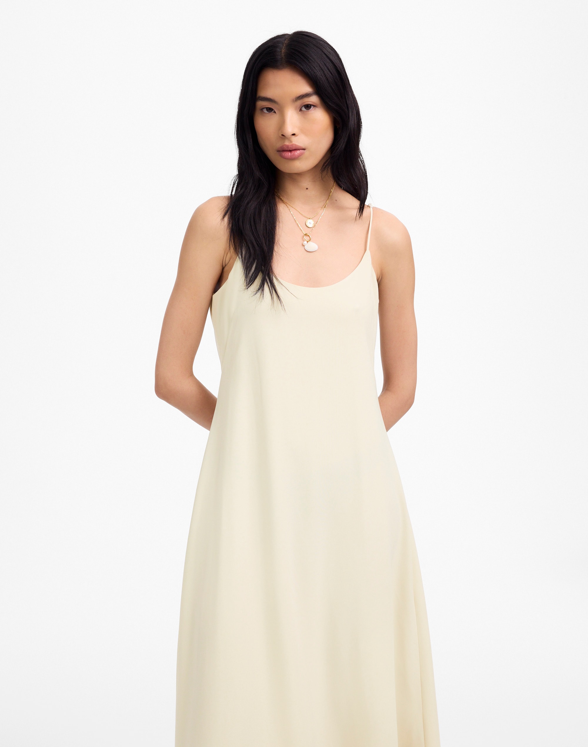 LESET Ari Scoopneck Maxi Tank Dress