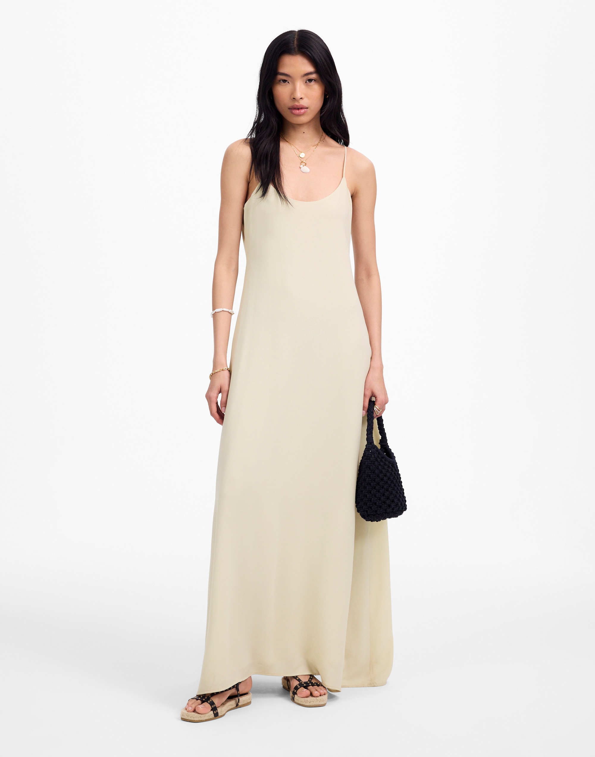 LESET Ari Scoopneck Maxi Tank Dress