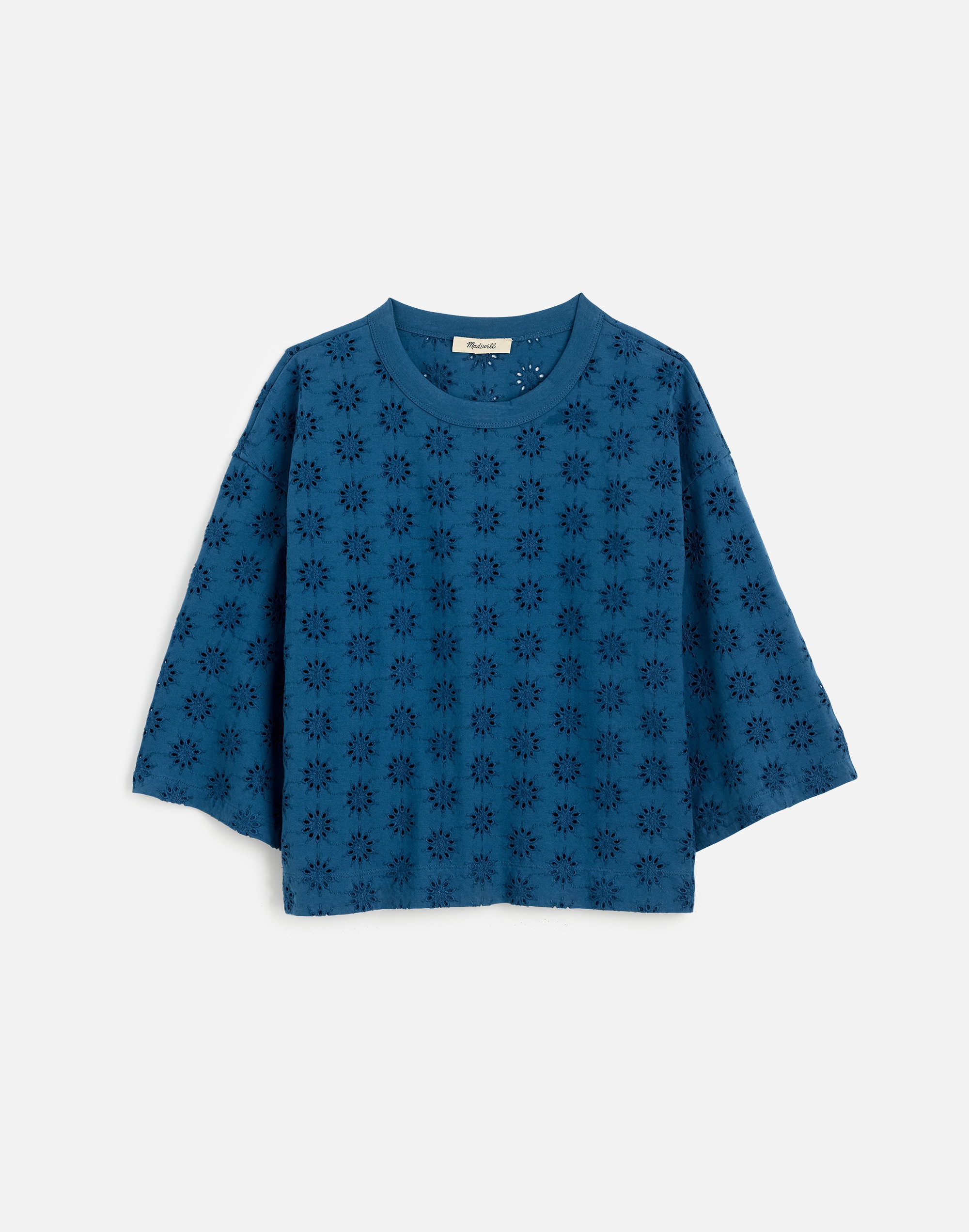 Embroidered Wide-Sleeve Boxy Tee