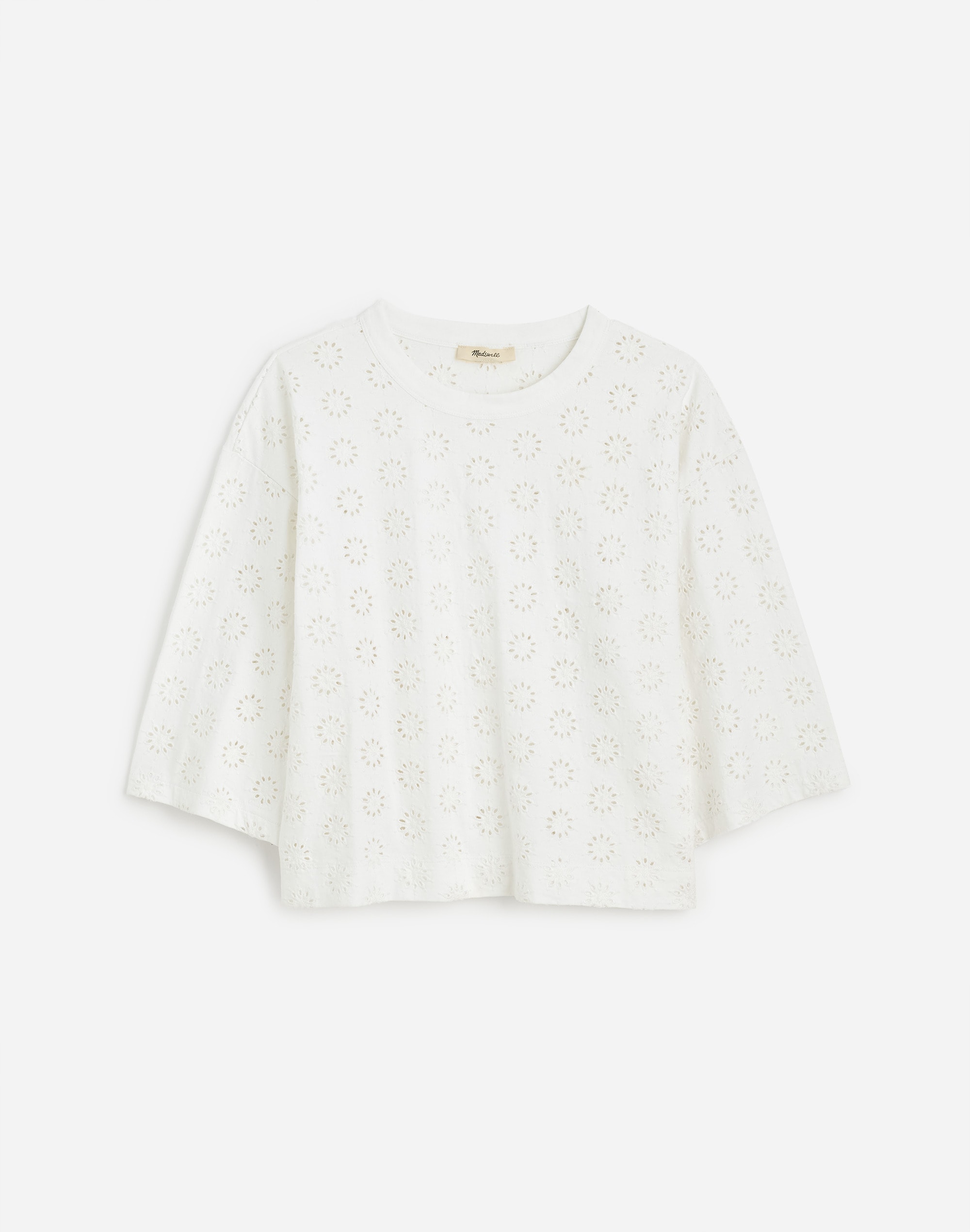 Embroidered Wide-Sleeve Boxy Tee