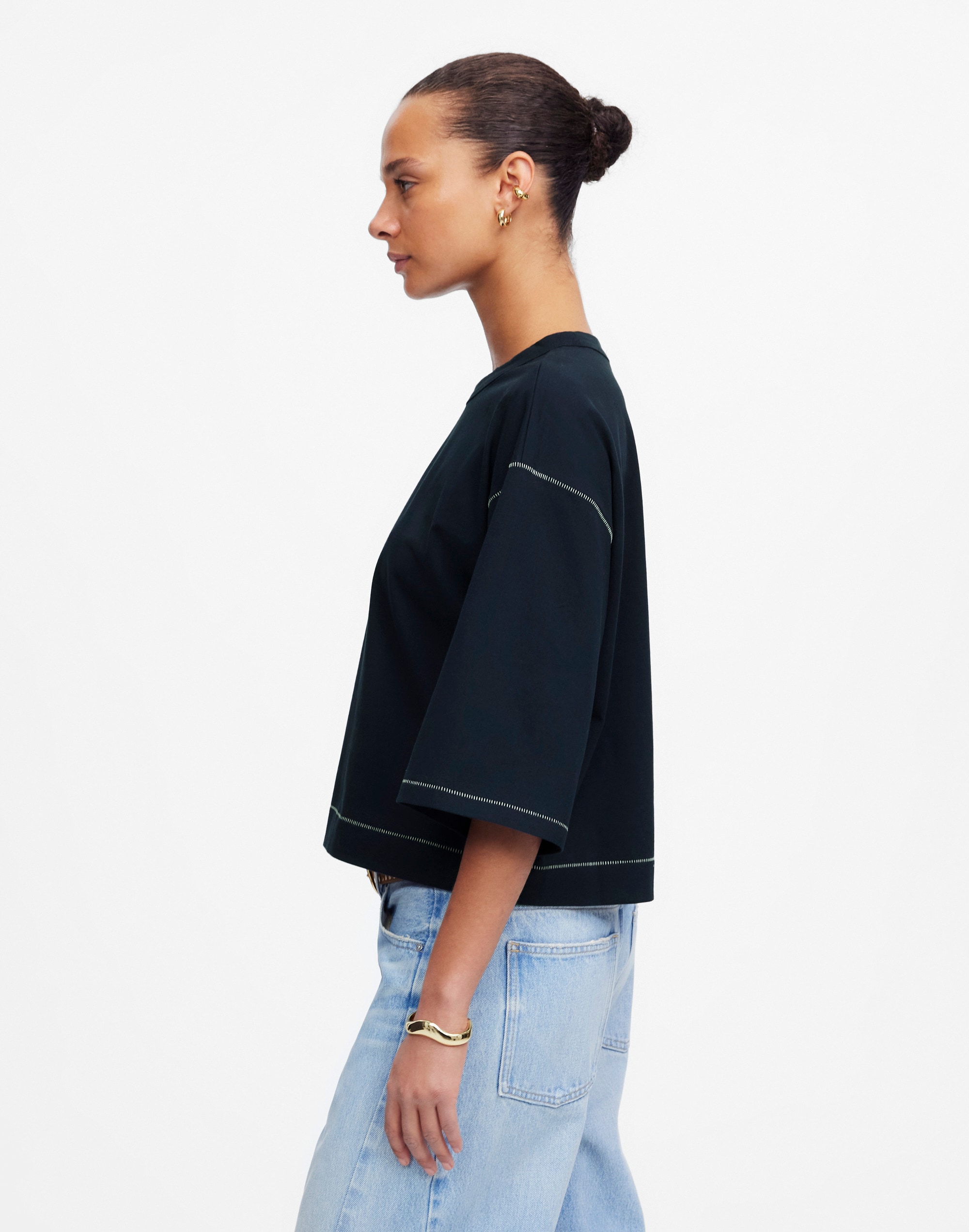 Wide-Sleeve Boxy Tee