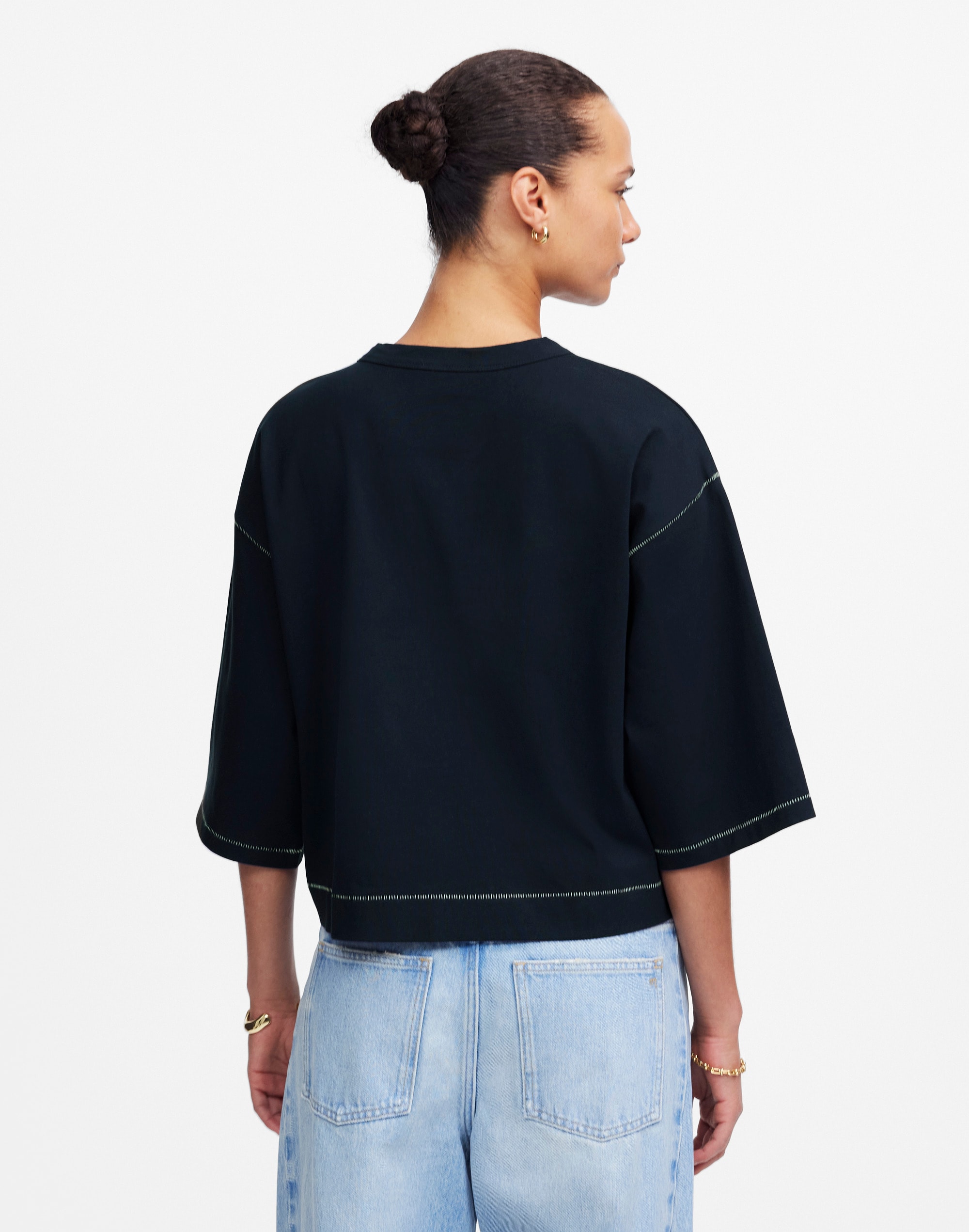 Wide-Sleeve Boxy Tee