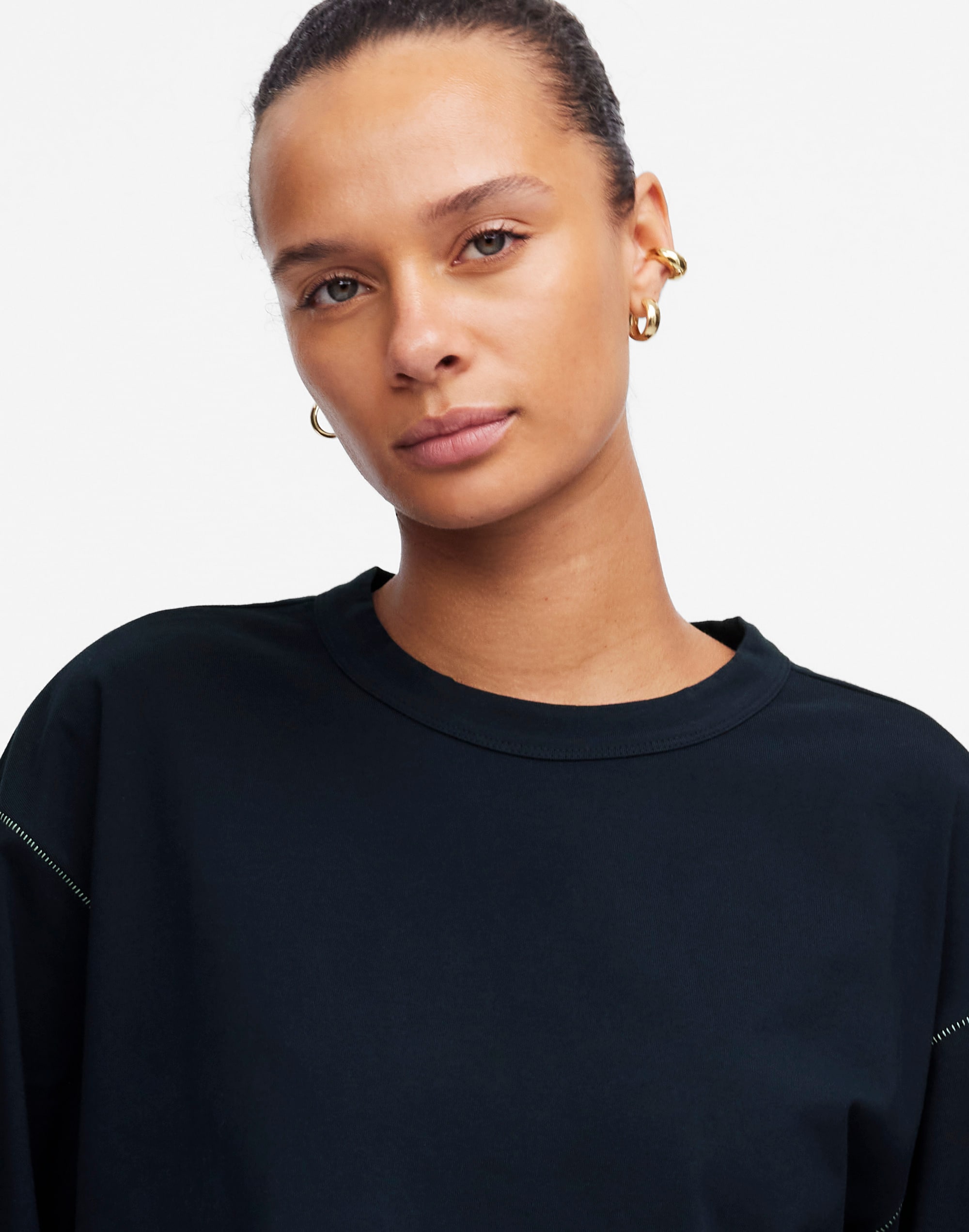 Wide-Sleeve Boxy Tee