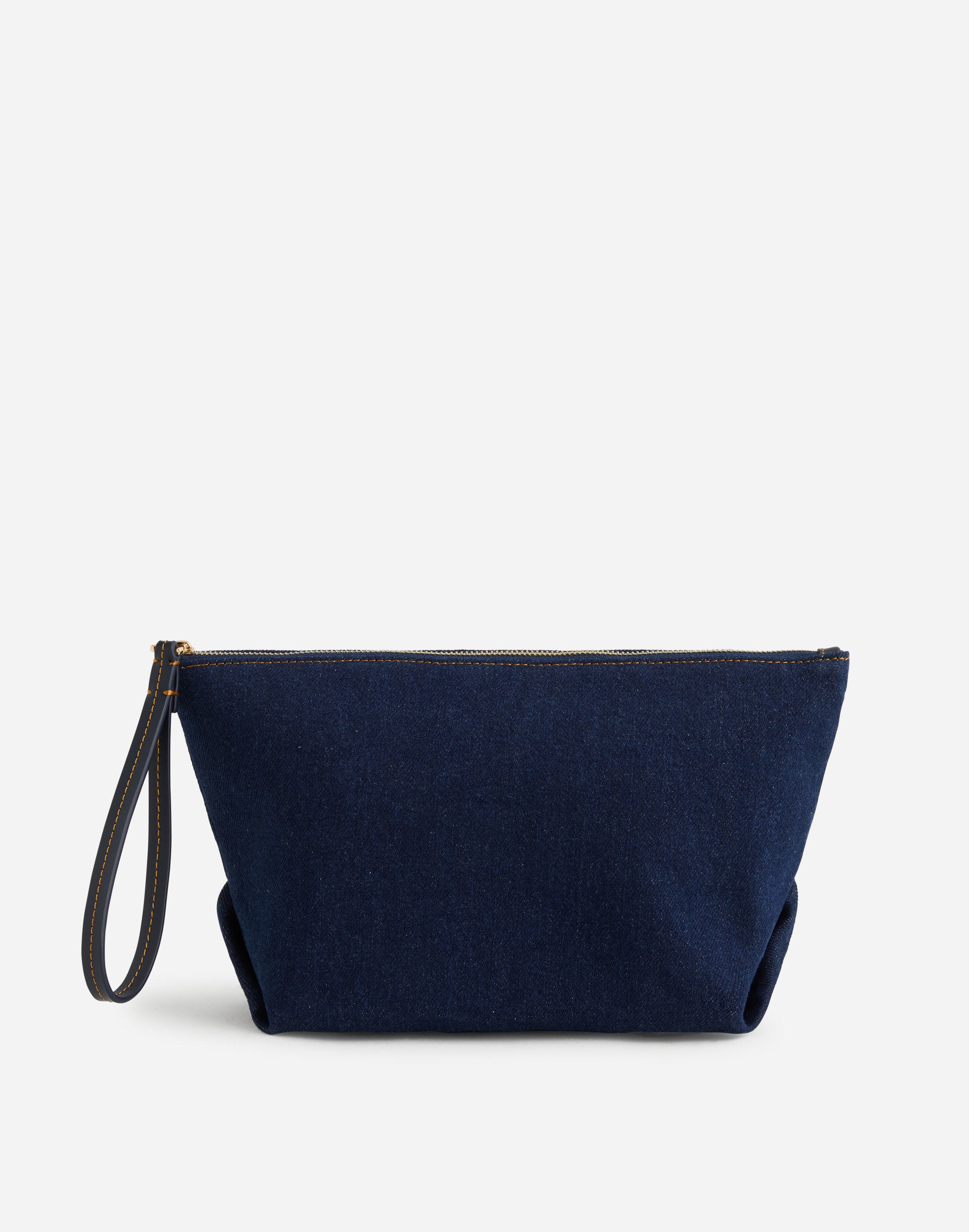 Denim Zip Clutch