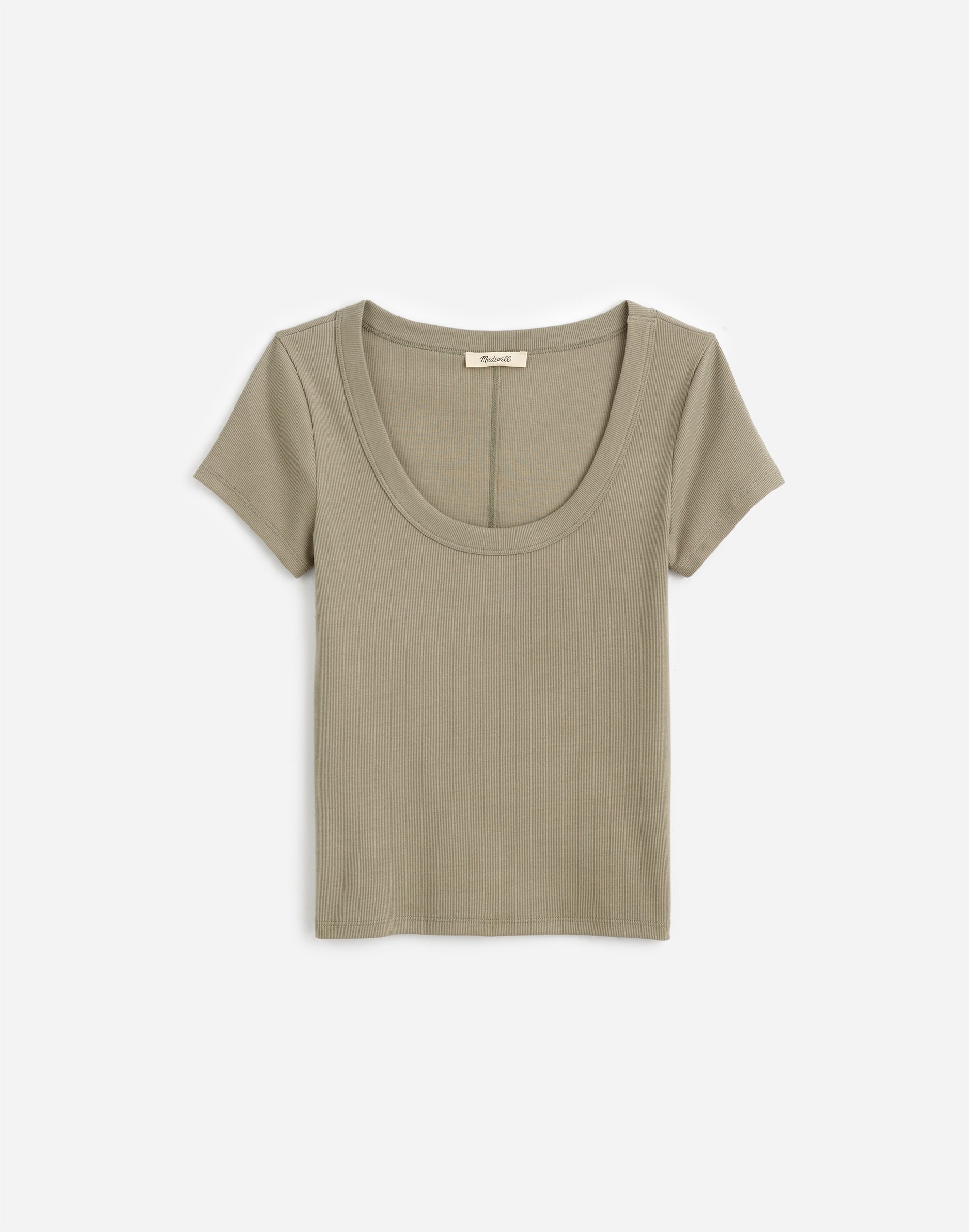 (Re)generative Cotton Ribbed Scoopneck Tee