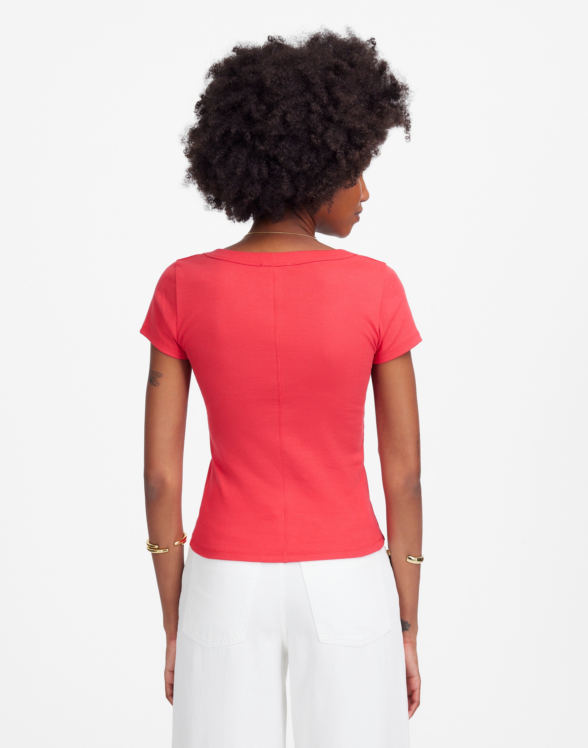 (Re)generative Cotton Ribbed Scoopneck Tee