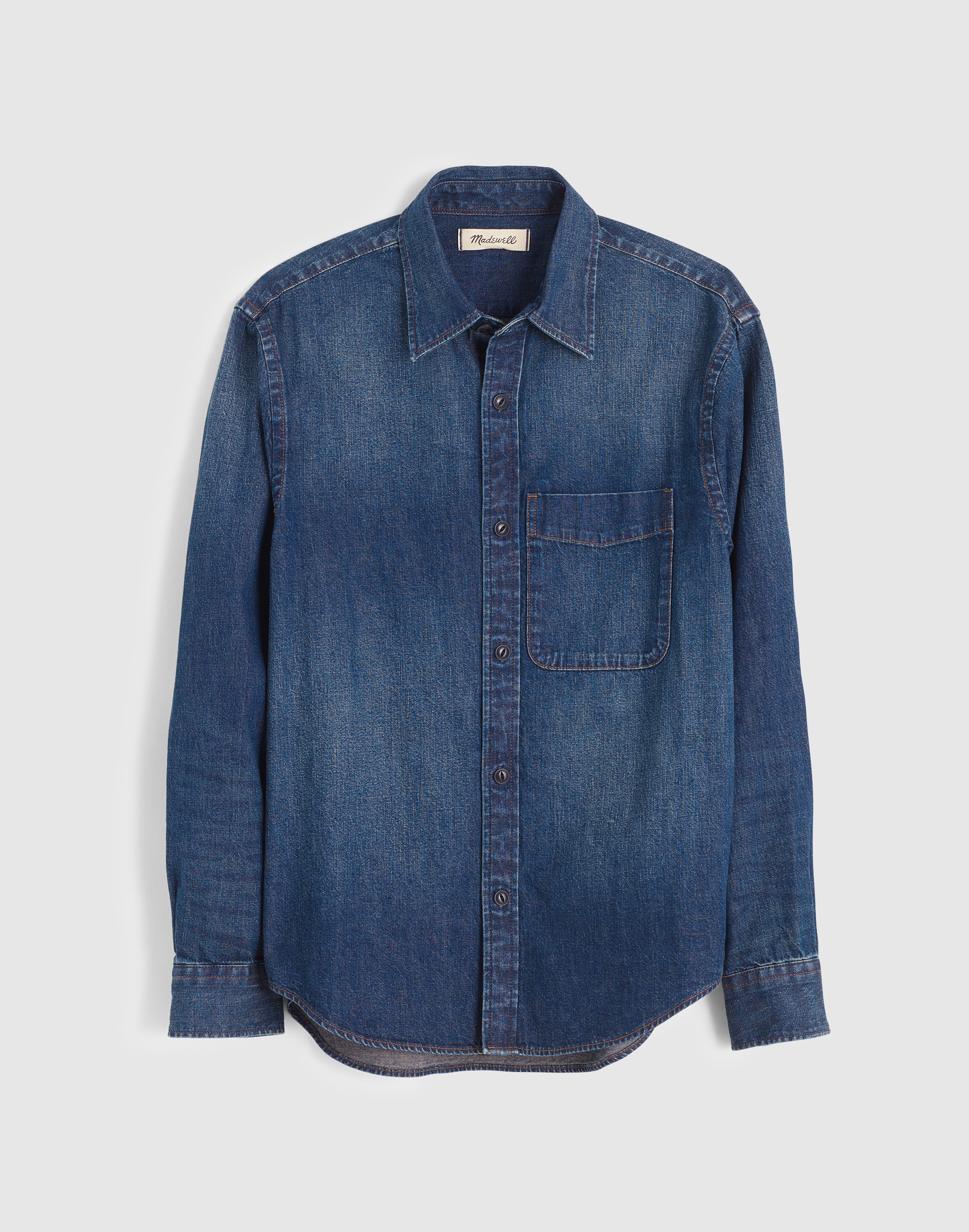 Denim Button-Up Shirt in Chambers Wash