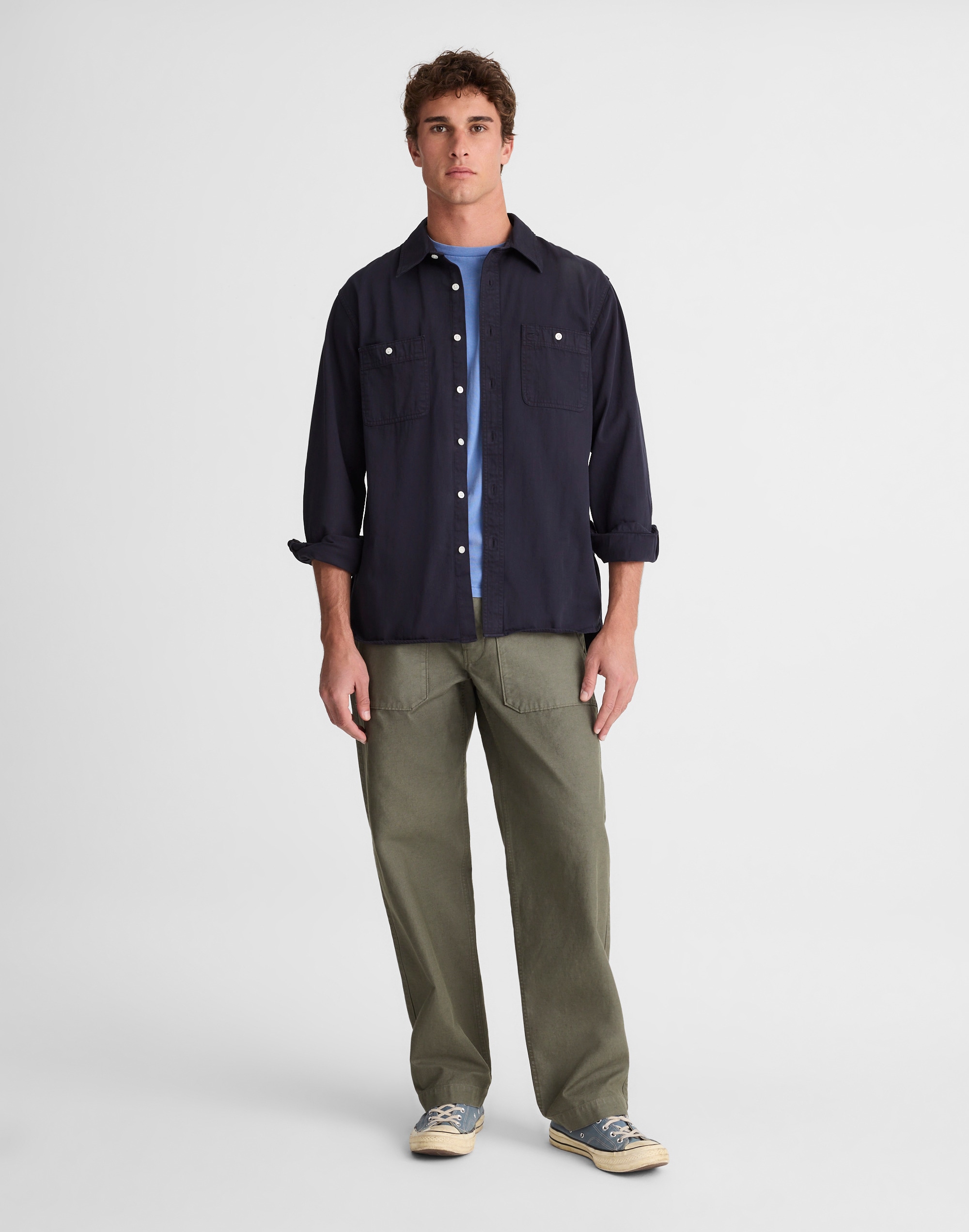 Madewell Work Shirt In Blue