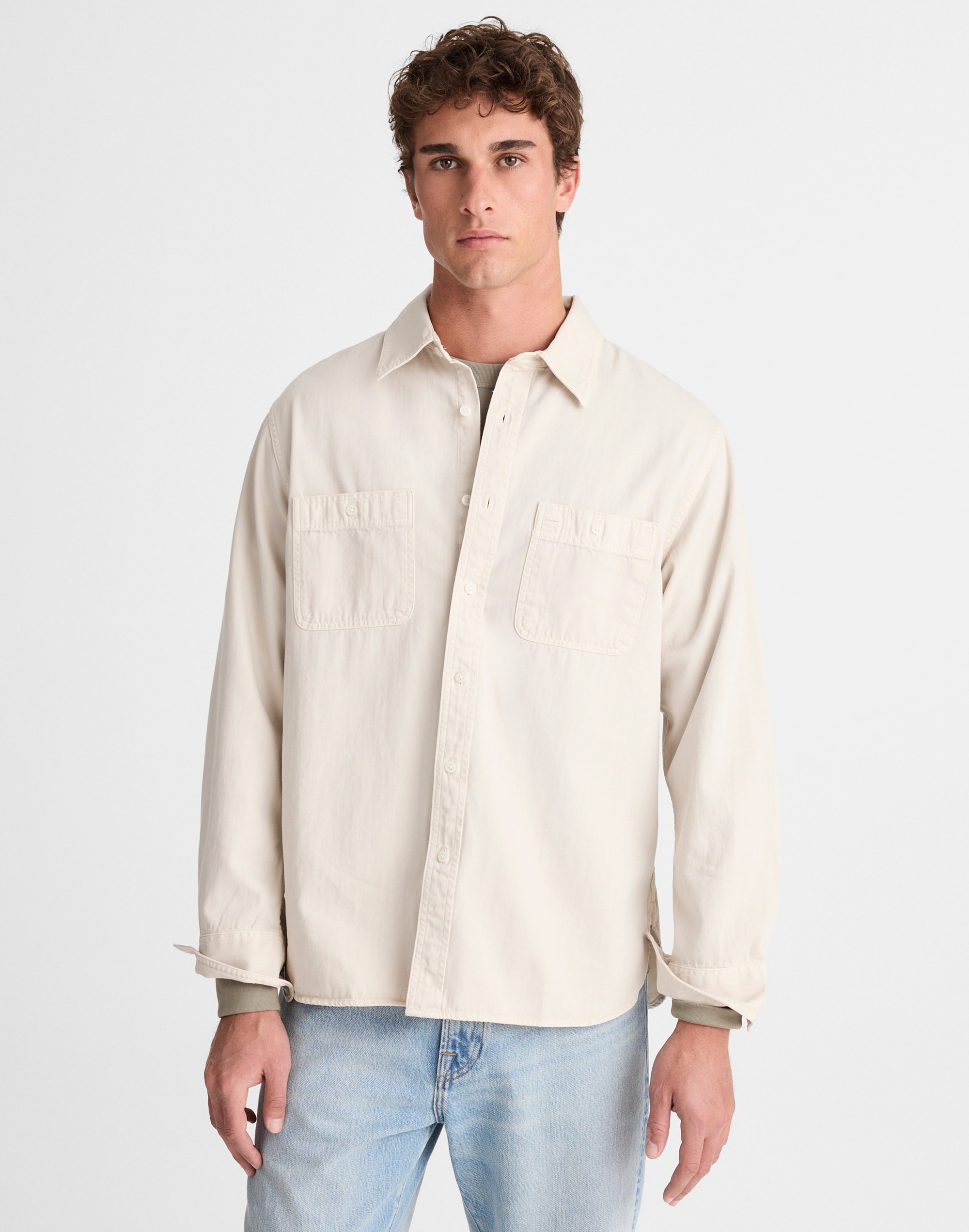 Madewell Work Shirt In Neutral